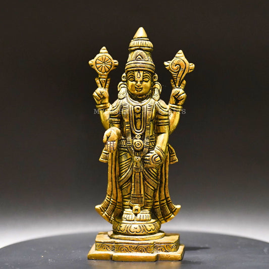 Brass Venkatramana Statue - Divine Blessings for Homes - 1