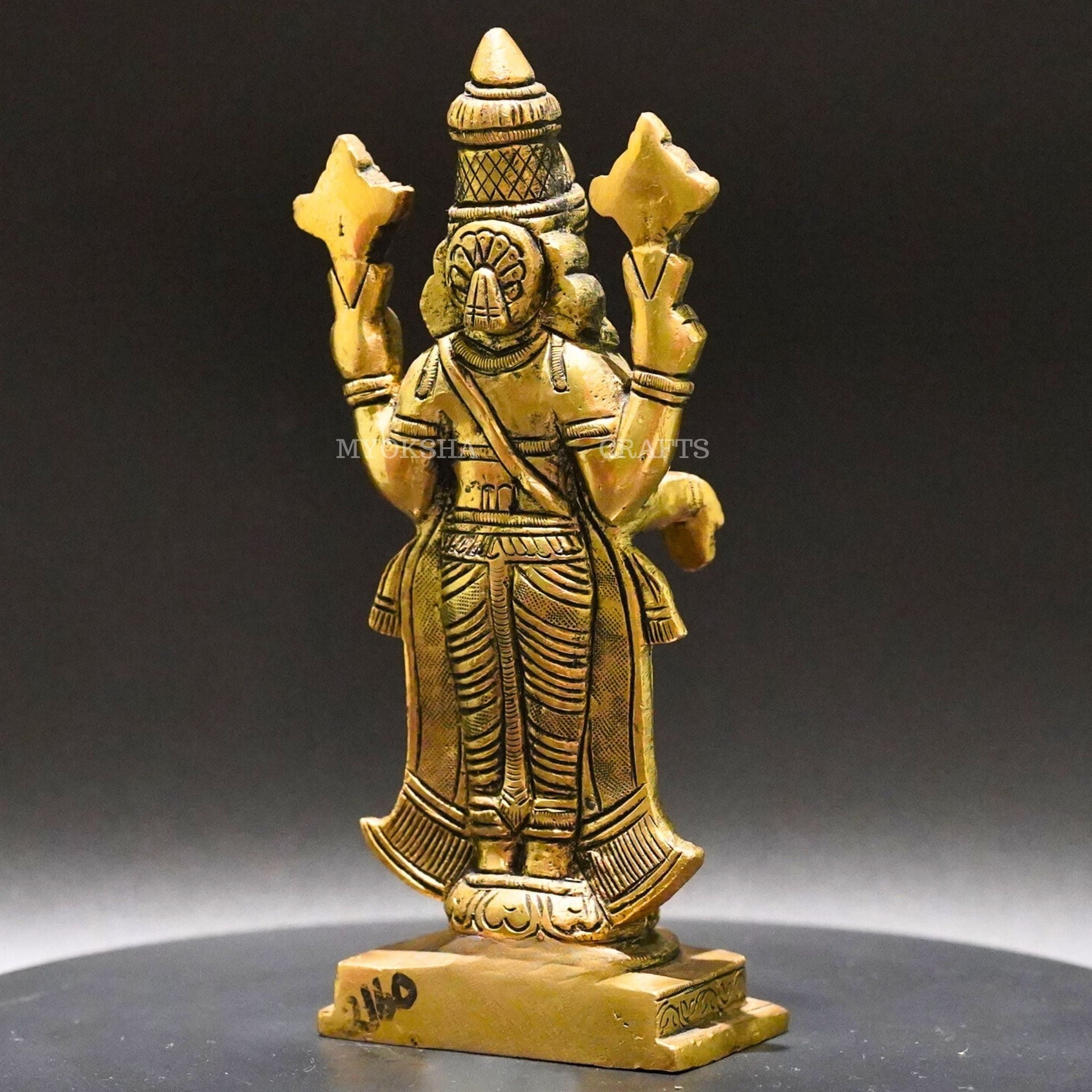 Brass Venkatramana Statue - Divine Blessings for Homes - 3