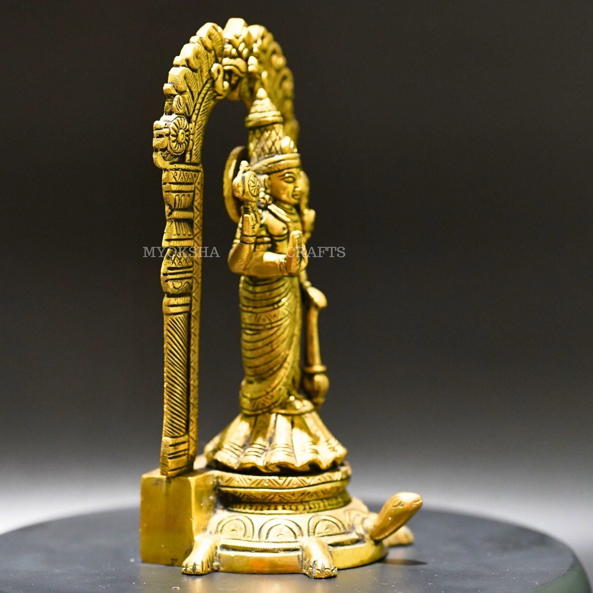 Brass Kurma Statue - Divine Protection for Seekers - 2