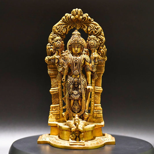 Brass Vishnu Statue - Sacred Presence for Spiritual Seekers - 1
