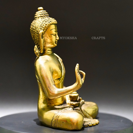 Brass Sitting Buddha Statue - Embrace Inner Peace - 2