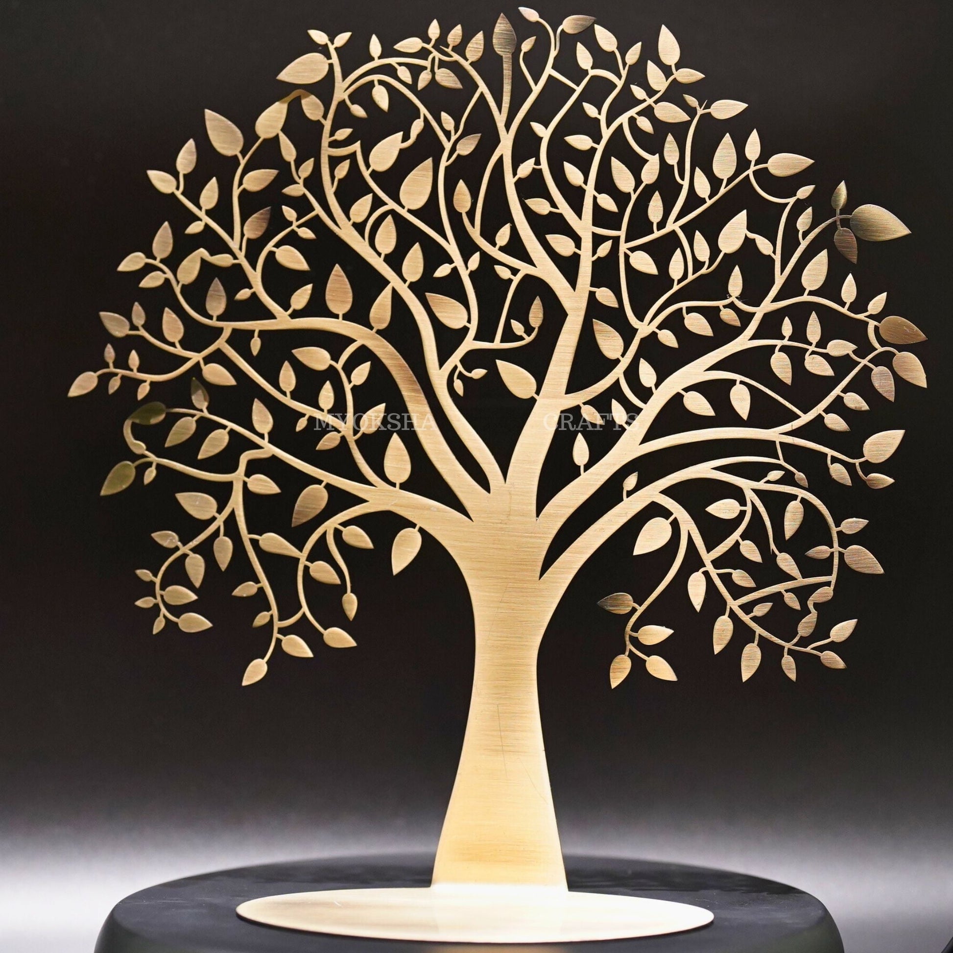 Brass Tree with Stand - Divine Symbol of Growth and Harmony - 1