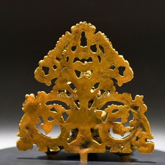 Brass Wall Lakshmi Deepa - Goddess of Wealth and Light - 3