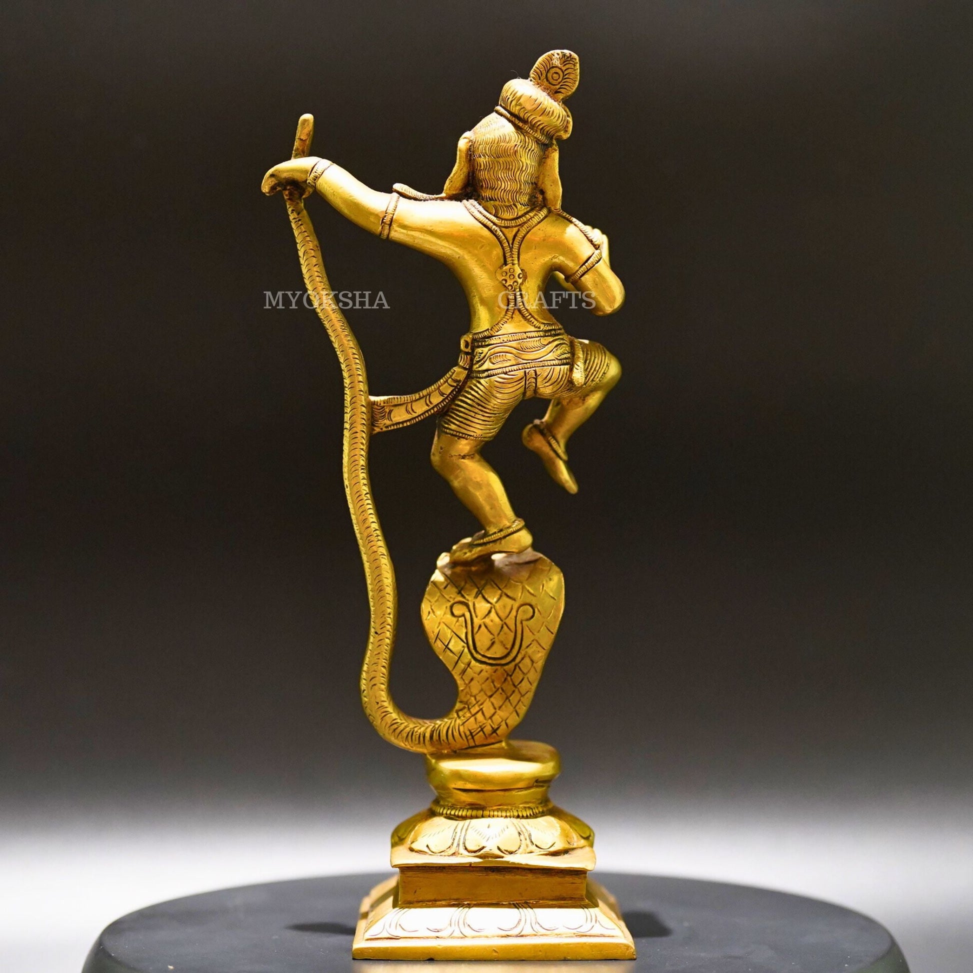 Brass Krishna Kali Idol - Symbol of Divine Balance and Power - 3