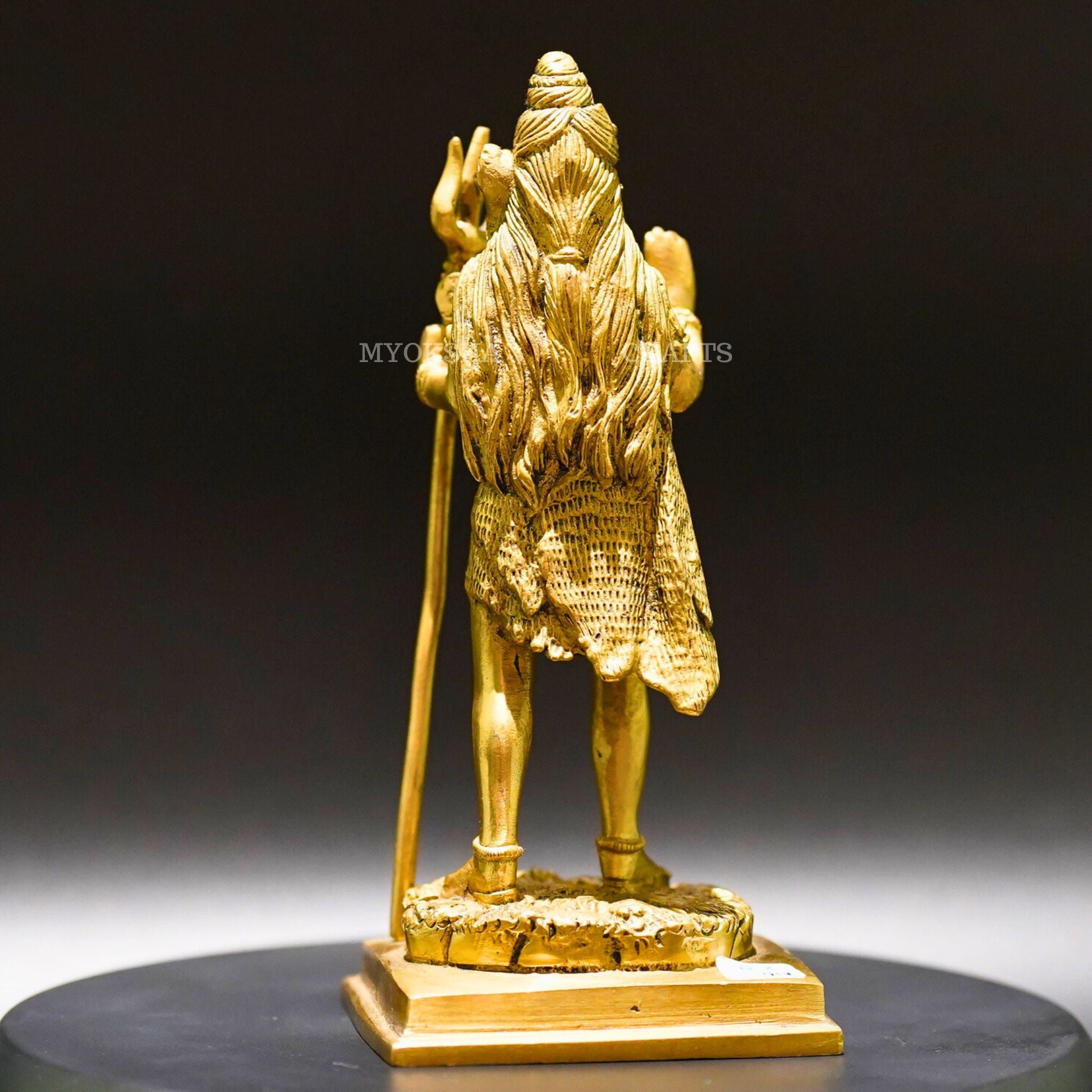 Brass Standing Shiva Idol - Divine Presence of Transformation and Bliss - 3