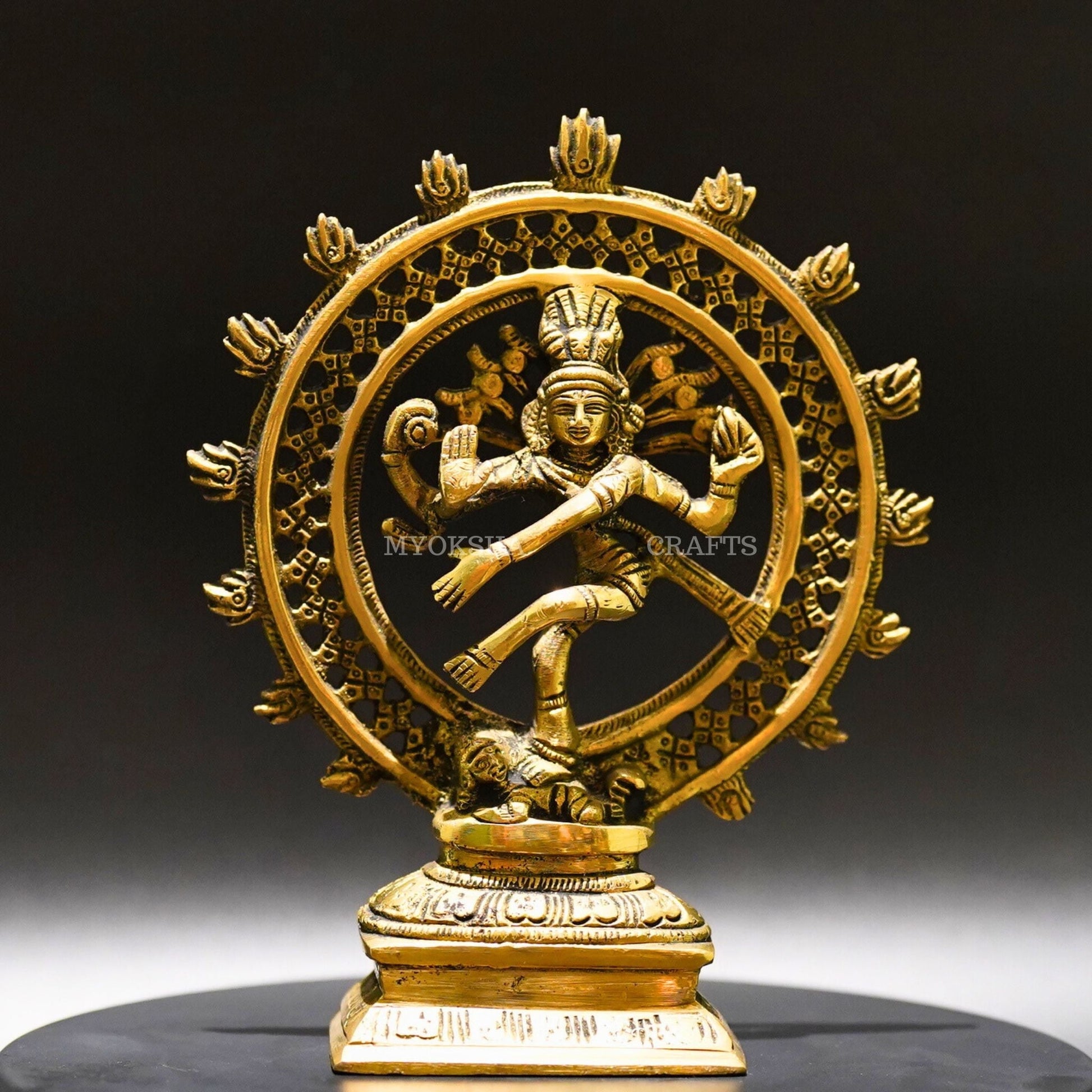 Brass Nataraja Idol - Divine Expression of Cosmic Energy and Harmony - 1