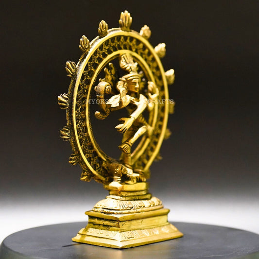 Brass Nataraja Idol - Divine Expression of Cosmic Energy and Harmony - 2