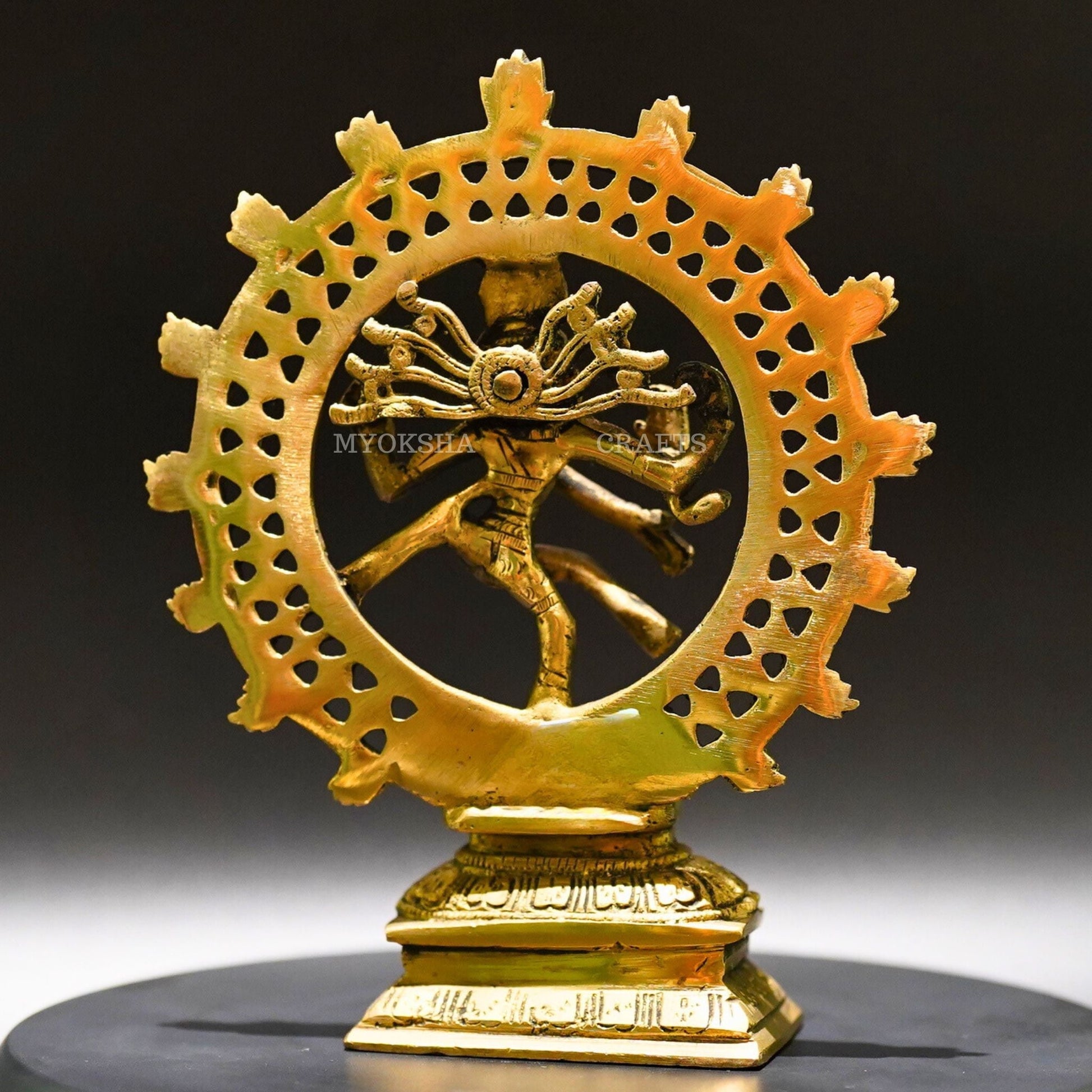 Brass Nataraja Idol - Divine Expression of Cosmic Energy and Harmony - 3