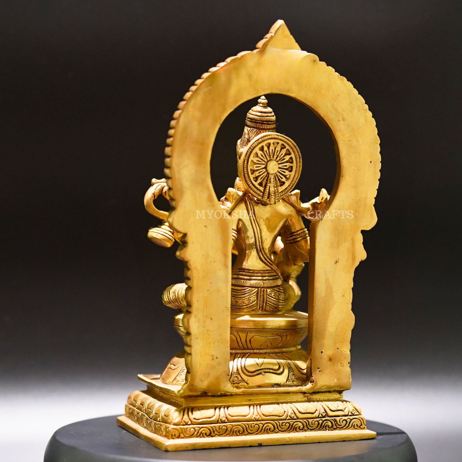 Brass Saraswati Devi Idol - Divine Source of Knowledge and Creativity - 3