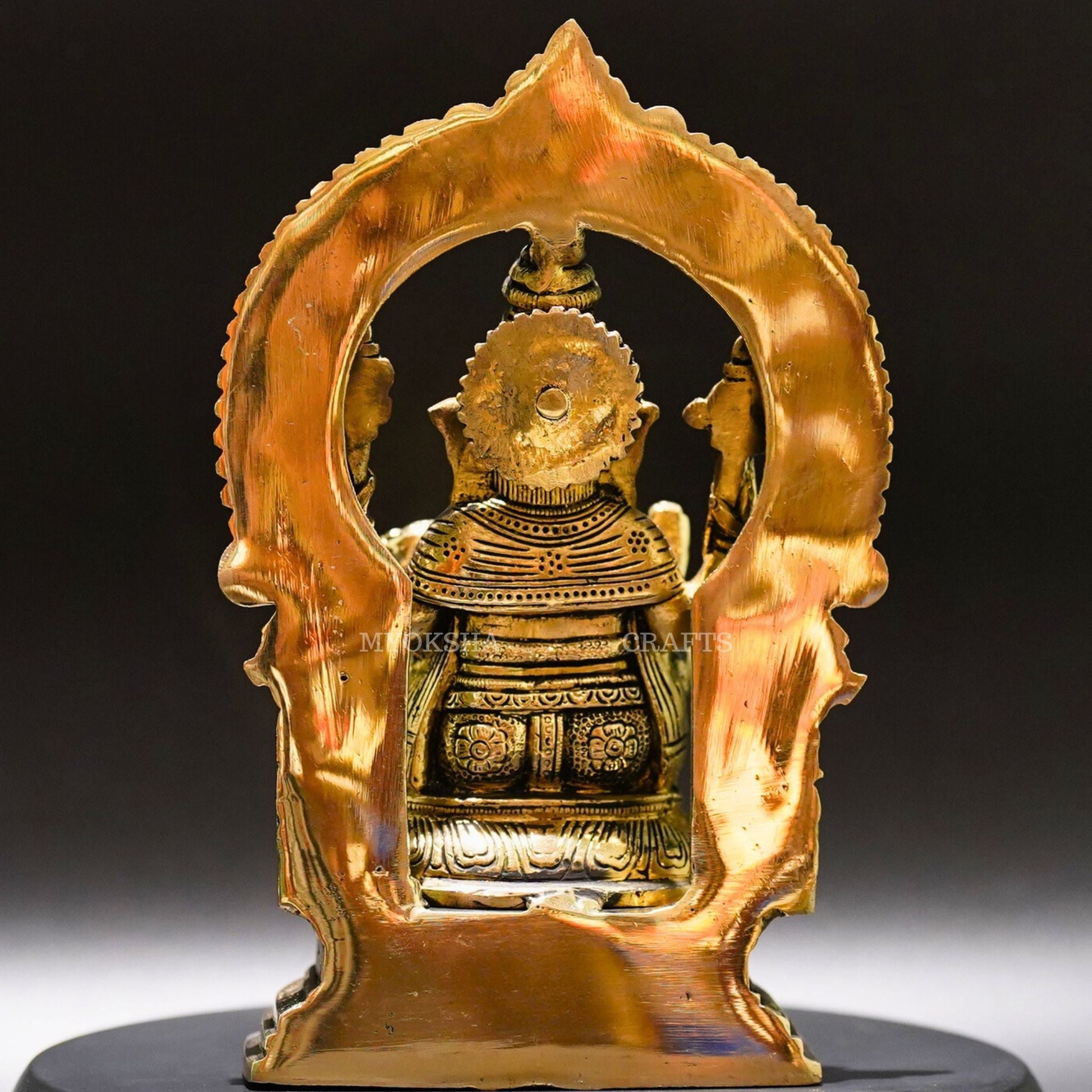 Brass Ganesha Idol - Divine Remover of Obstacles and Bestower of Fortune - 3