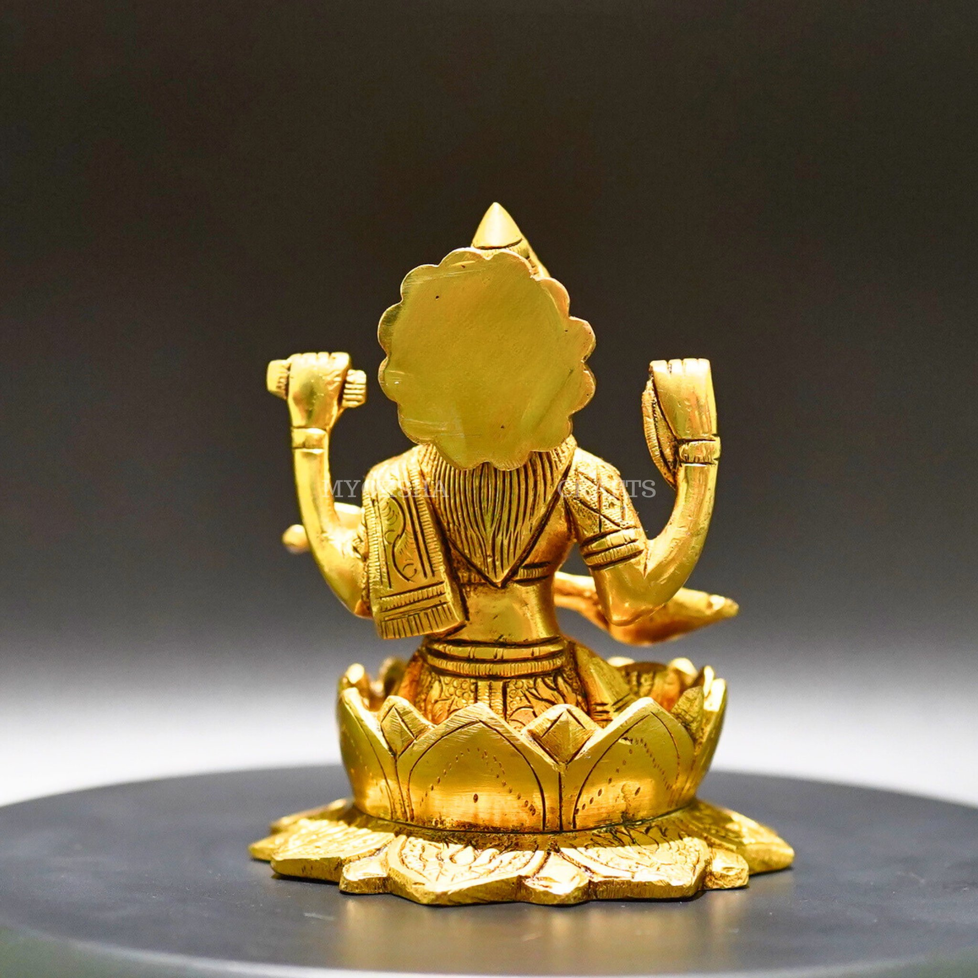 Brass Saraswati Idol - Embodiment of Knowledge and Artistic Inspiration" - 3