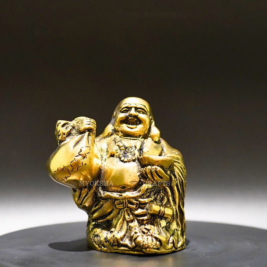 Brass Kubera Idol - Divine Keeper of Wealth and Abundance - 1