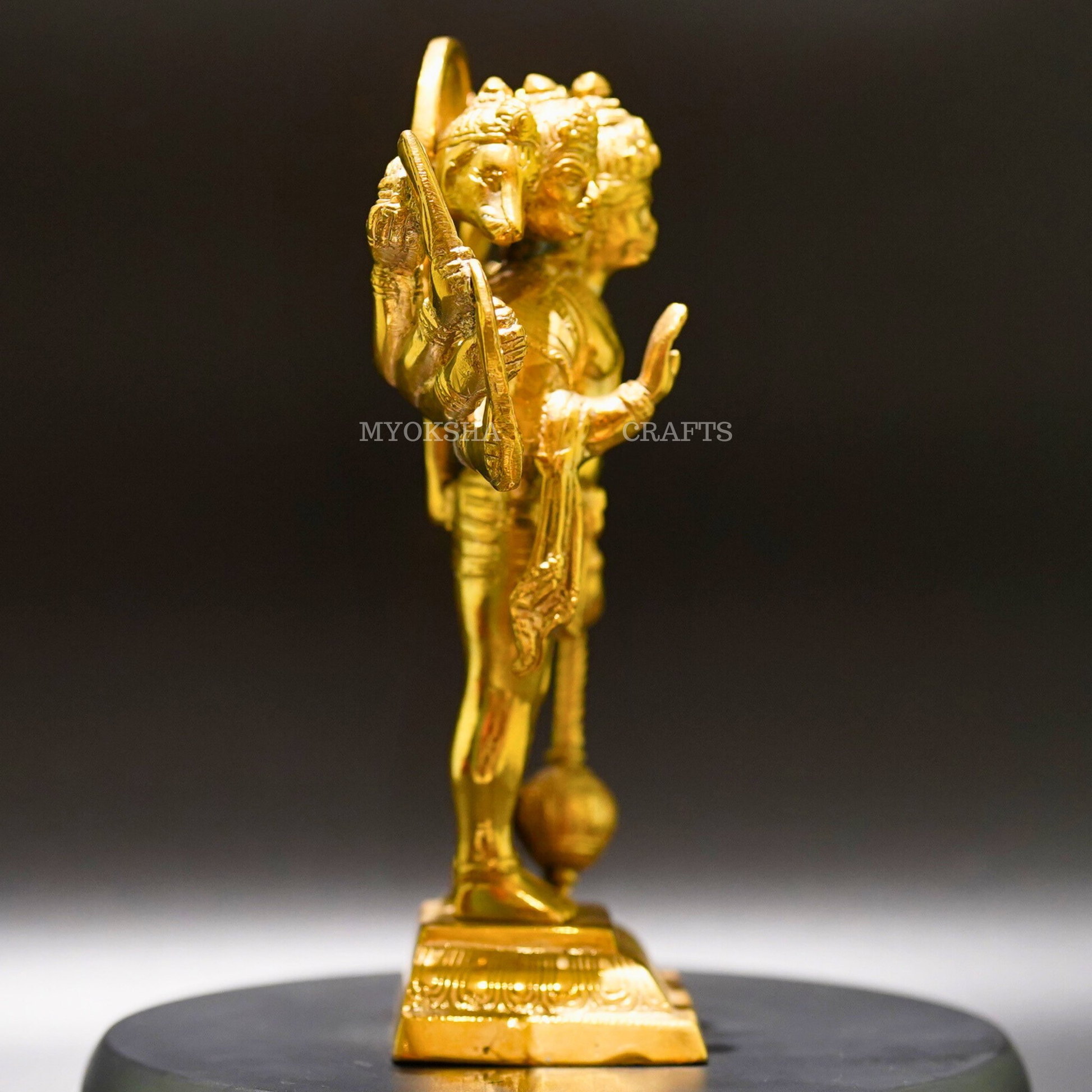 Brass Panchmukhi Hanuman - Powerful Symbol of Strength and Devotion - 2
