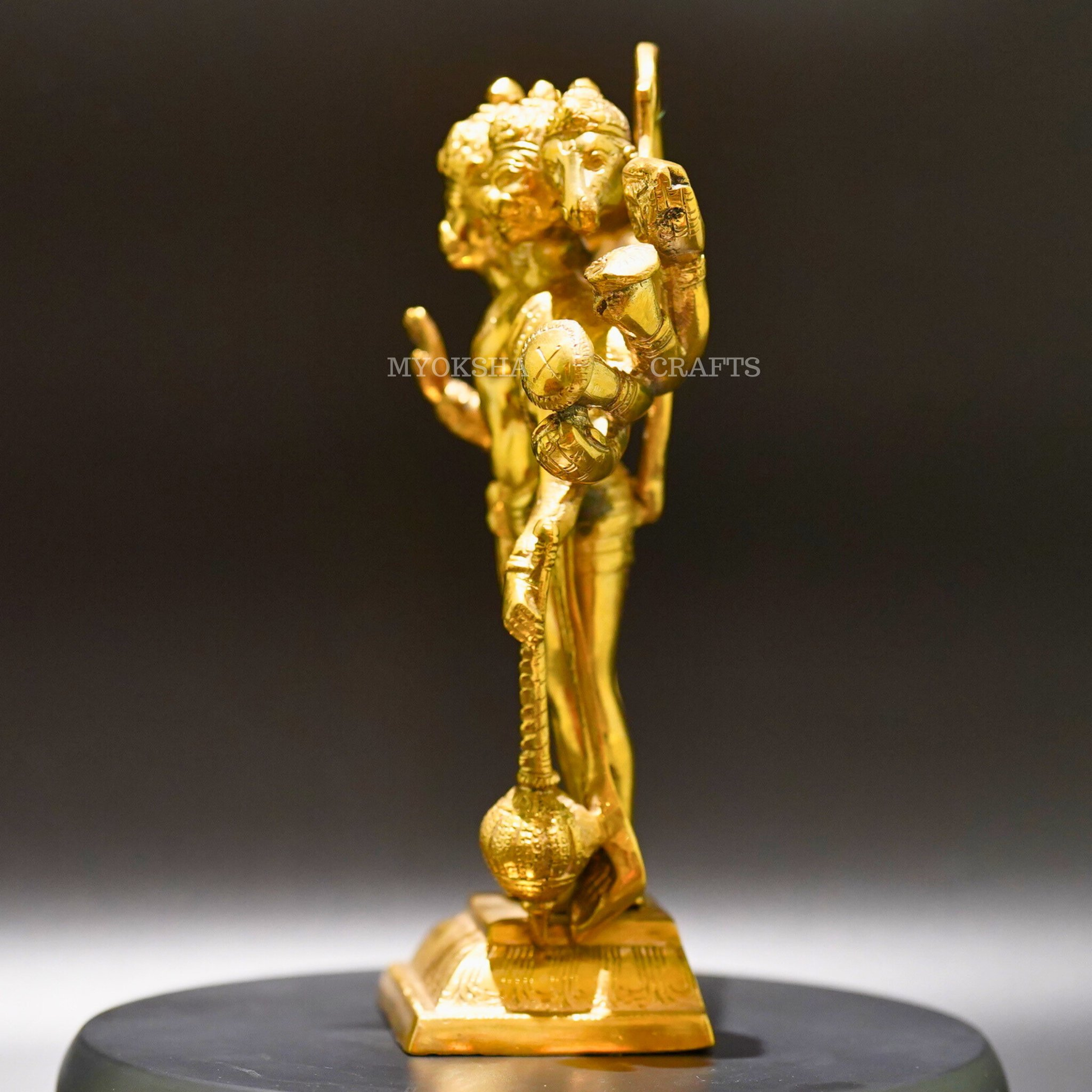 Brass Panchmukhi Hanuman - Powerful Symbol of Strength and Devotion - 4