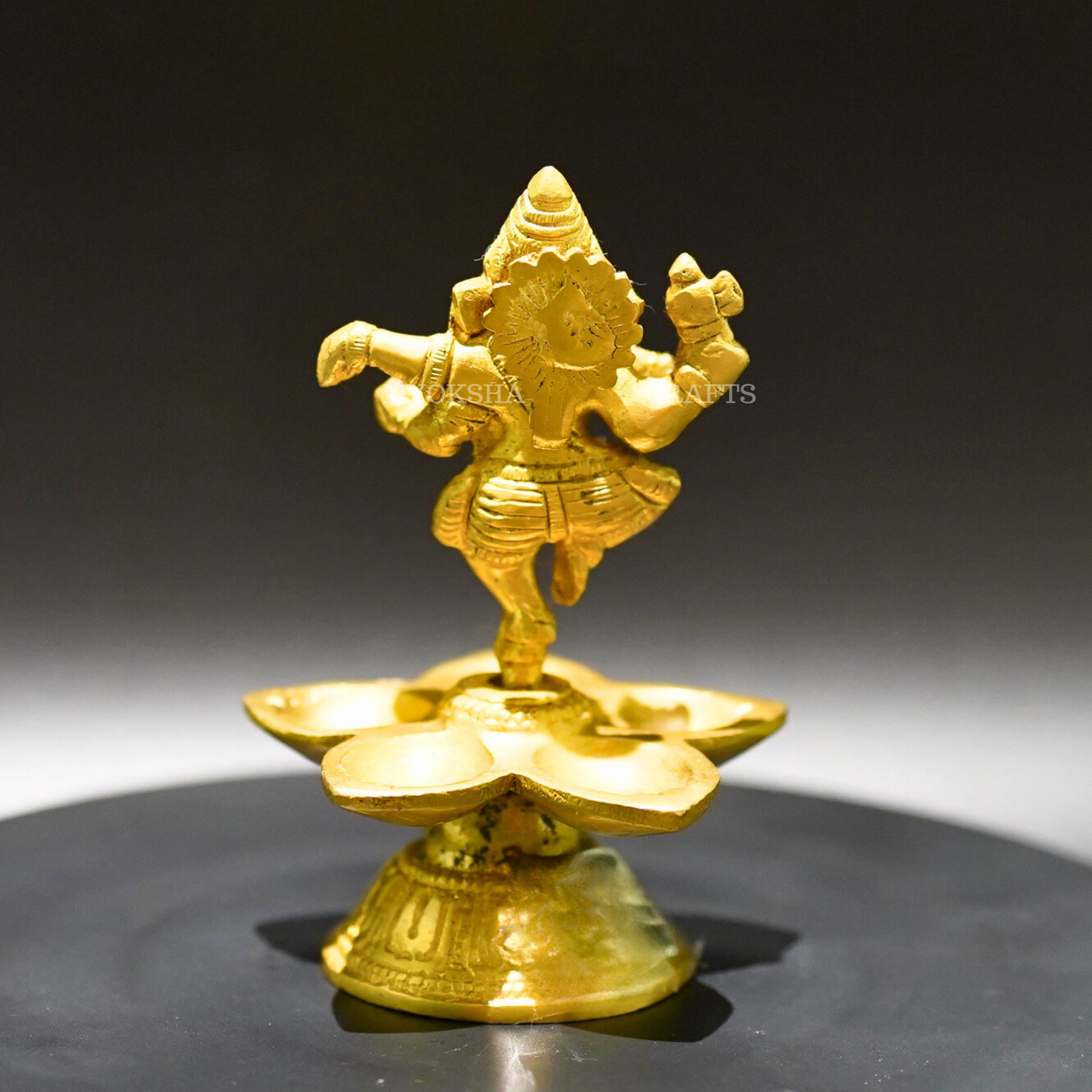 Brass Ganesha Deepa  - 3