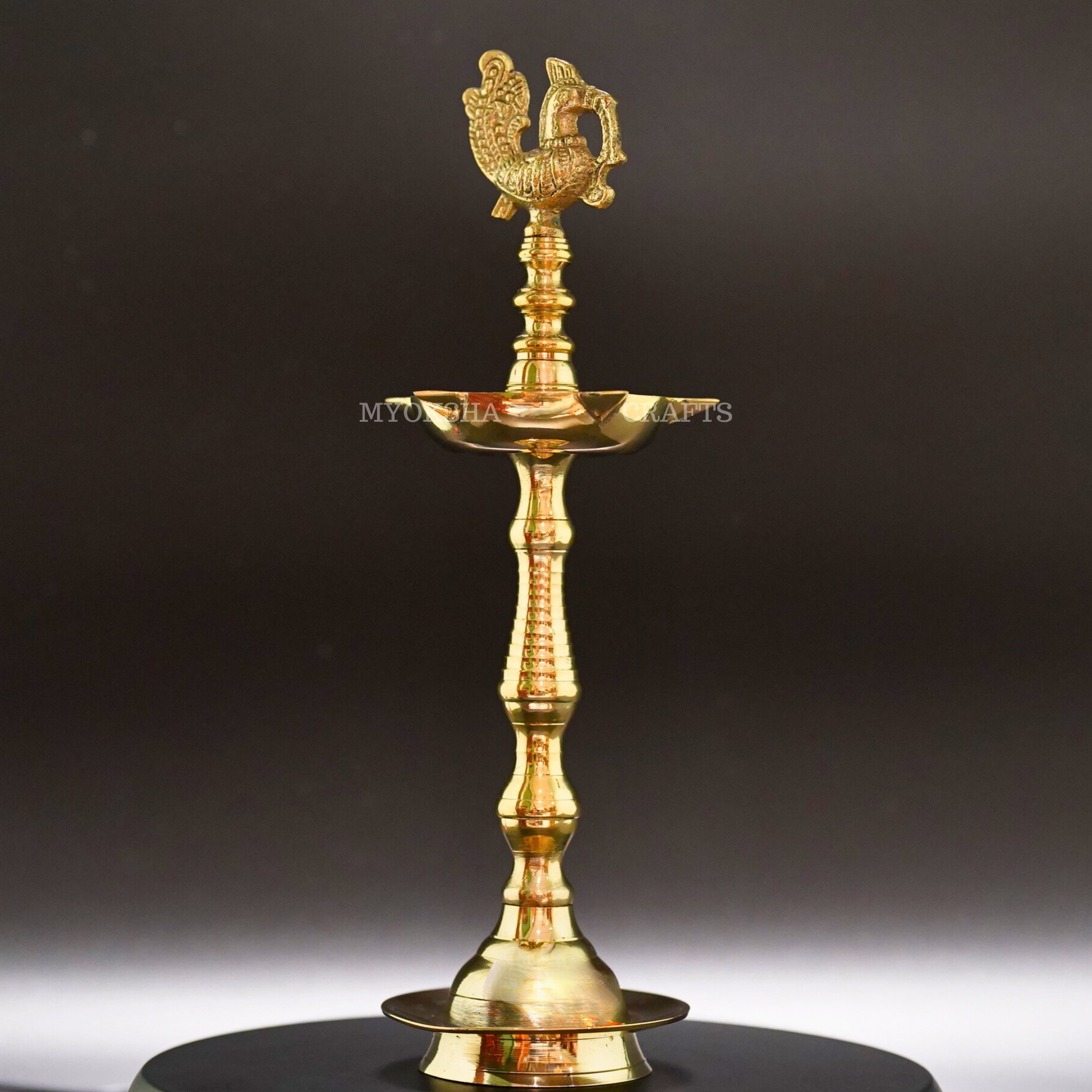 Brass Peacock Diya - Divine Illumination for Homes - 1