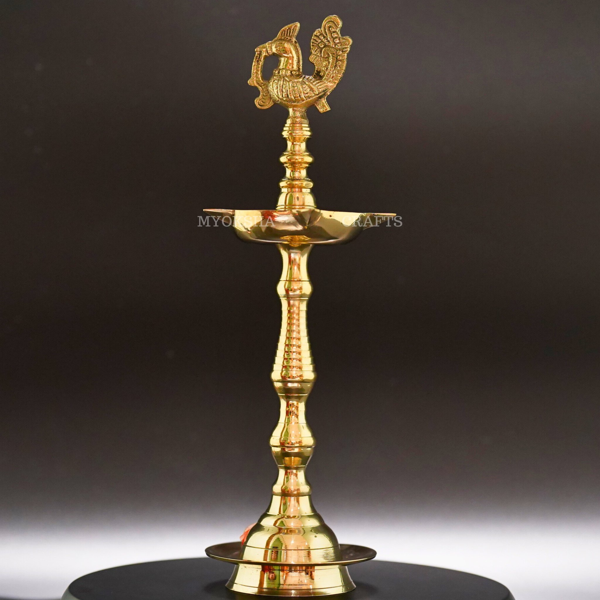 Brass Peacock Diya - Divine Illumination for Homes - 2