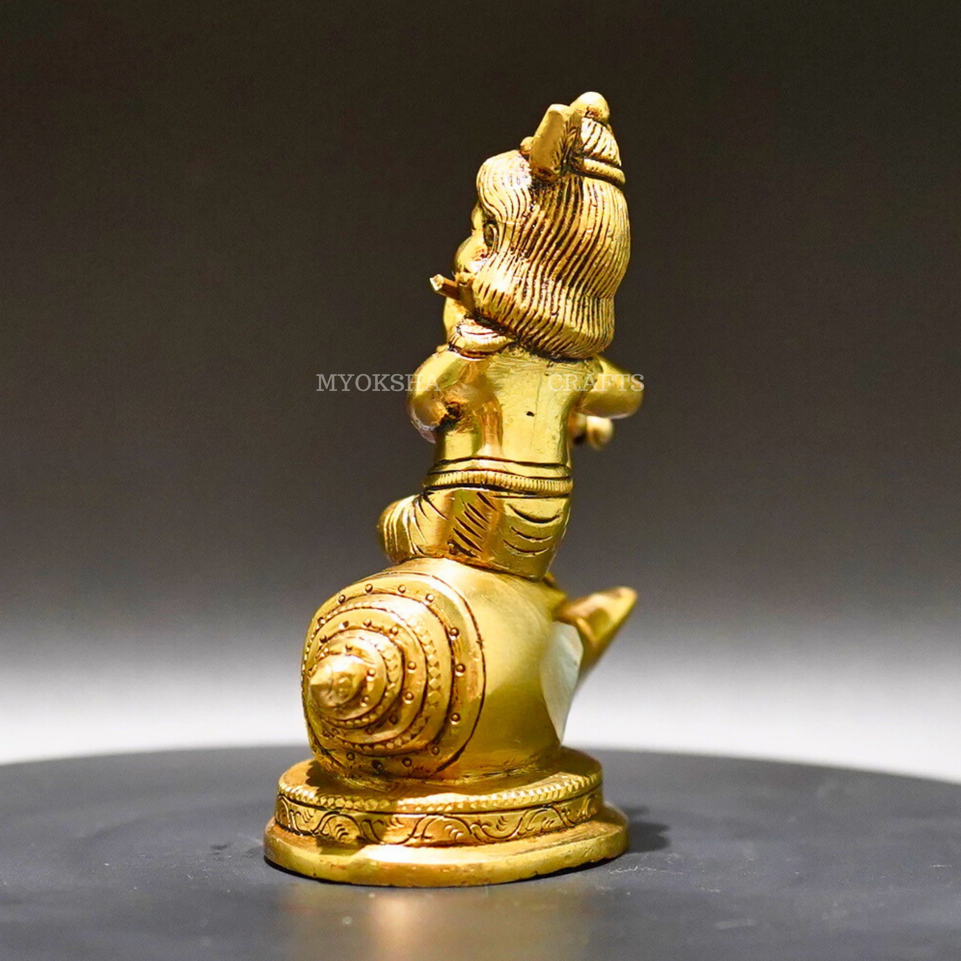 Brass Shank Krishna - Divine Flute Player for Spiritual Seekers - 3