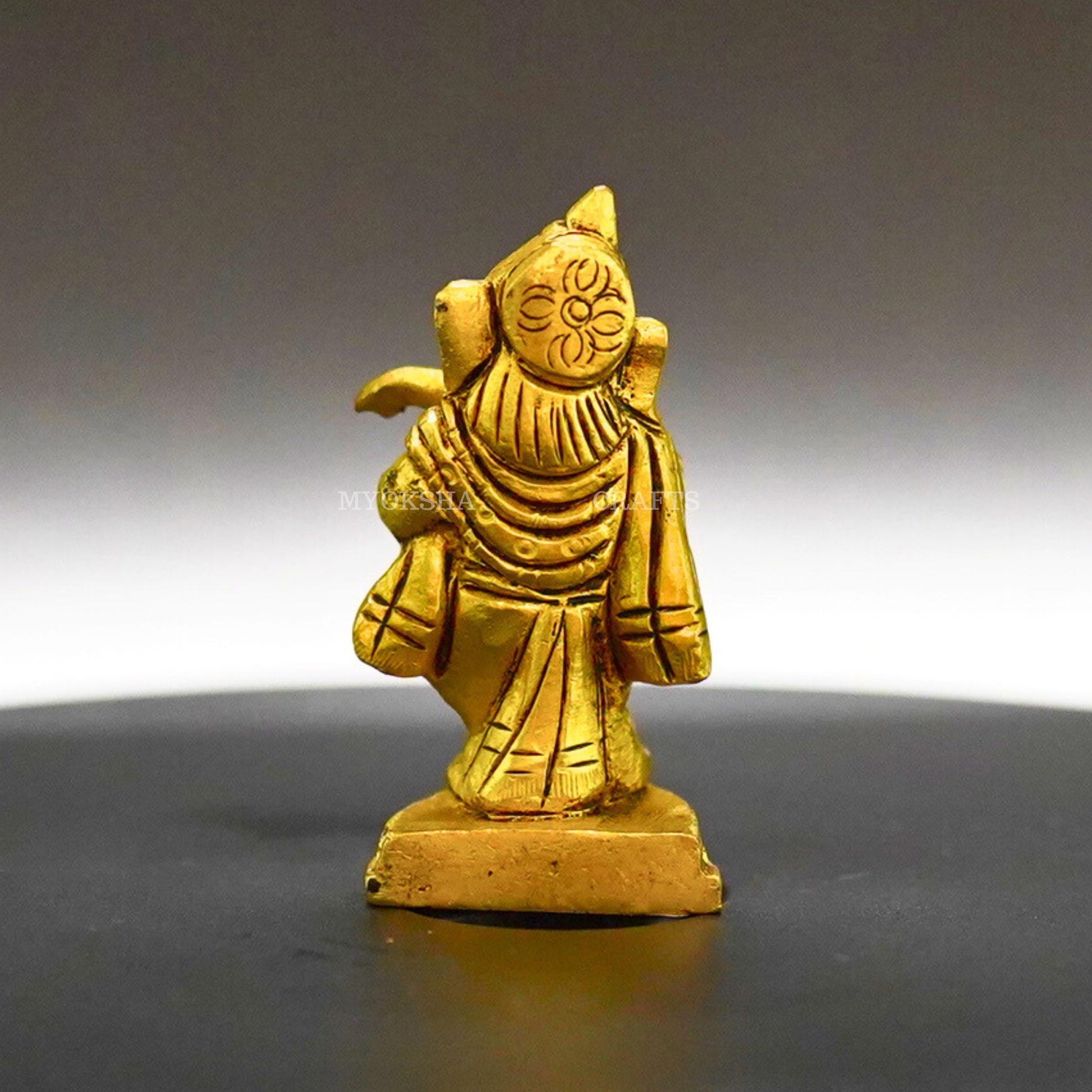 Ganesha Playing Drums Brass Idol – Perfect for Devotees - 3