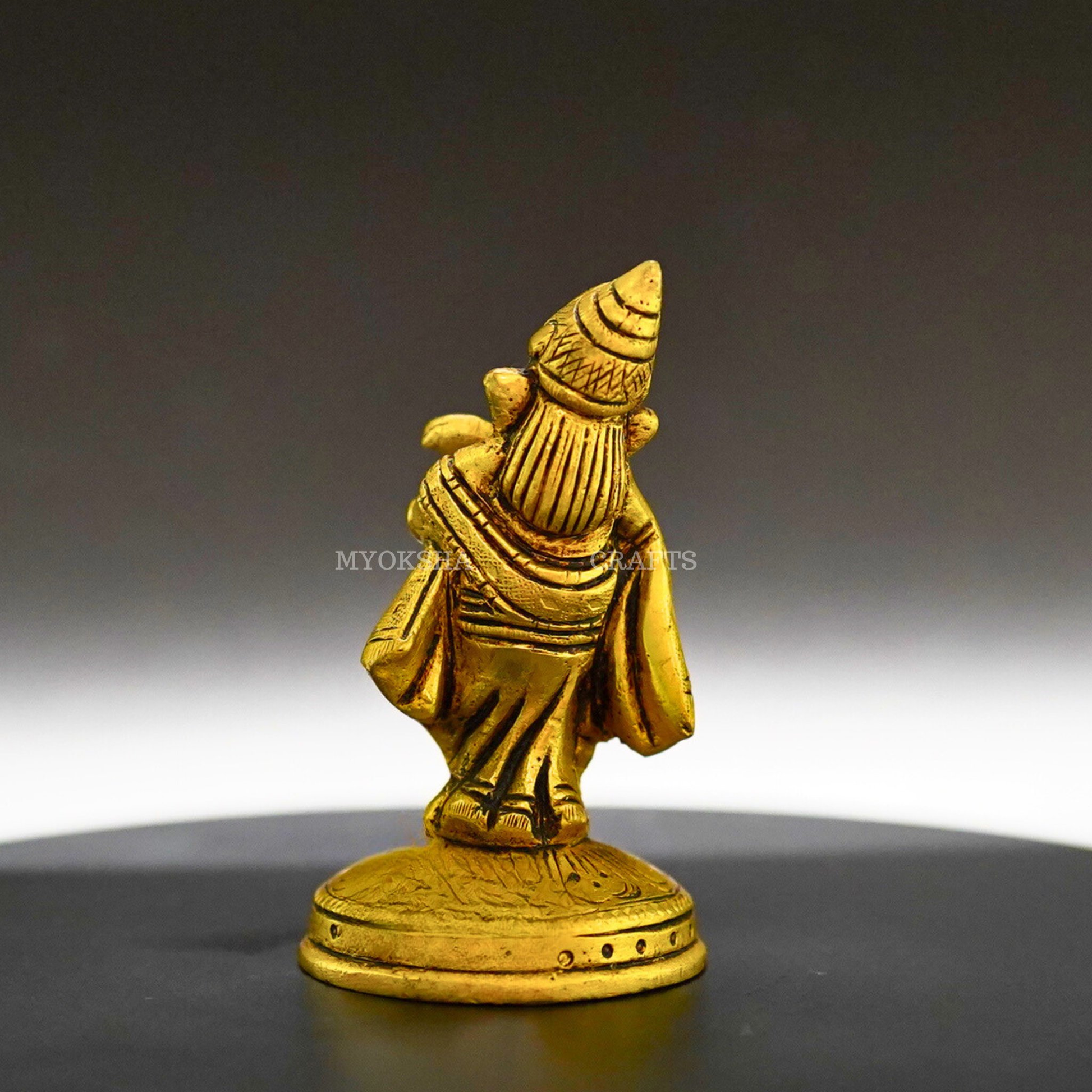 Ganesha Playing Shehnai Brass Idol - Invoking Prosperity and Harmony in Your Home - 3