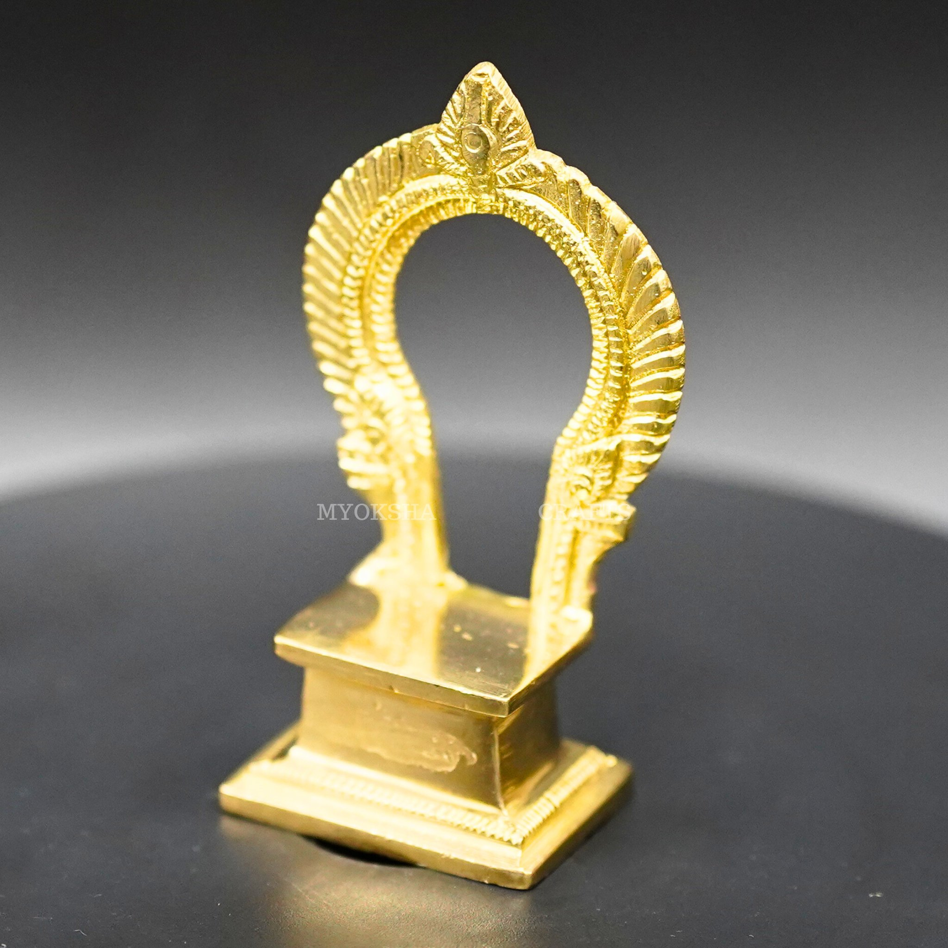 Brass Prabhavali: Ornate Indian Art for Home Sanctuaries - 4