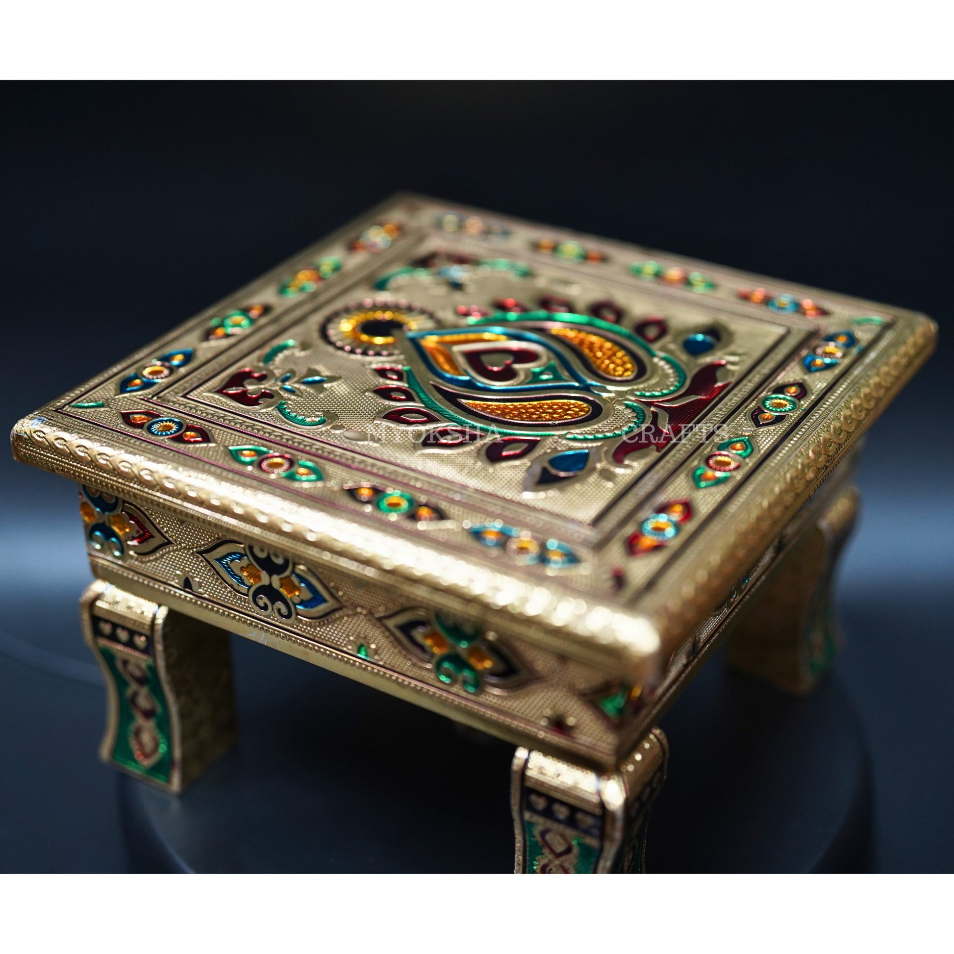 Wood Pooja Peeta: Traditional Pooja Platform for NRI Devotees - 1