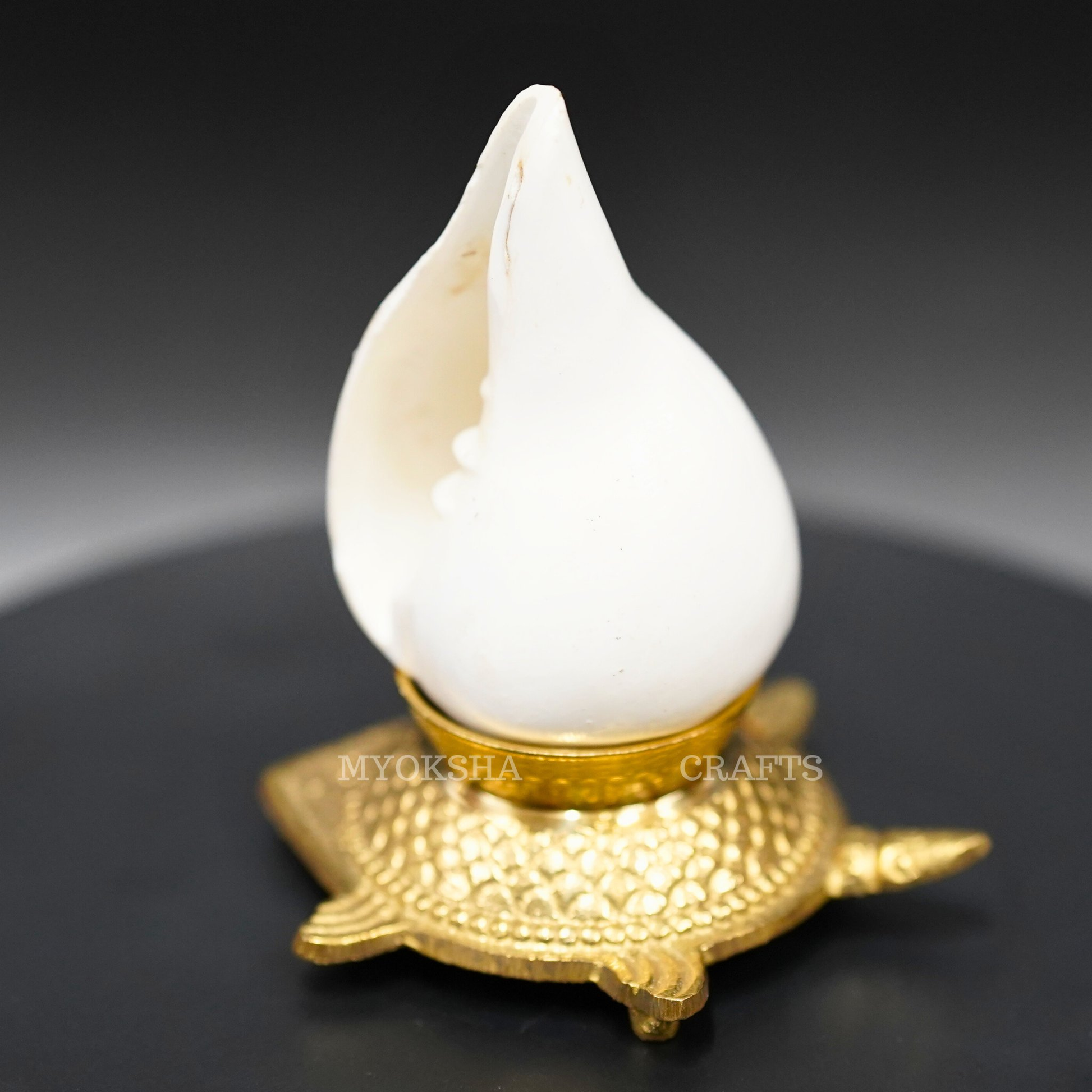 Shank with Brass Stand: Harmonize Your Pooja Rituals - 2