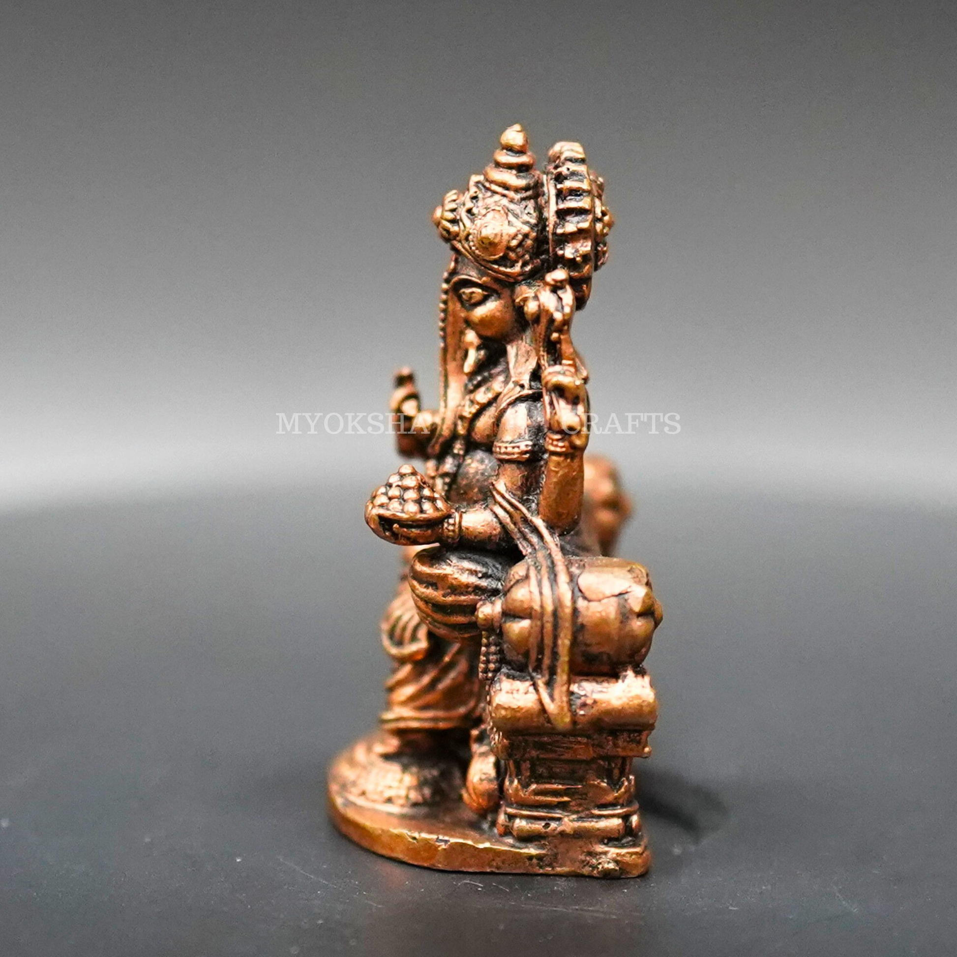 Copper Ganapathi Idol: Radiant Beauty for Devotees - 4