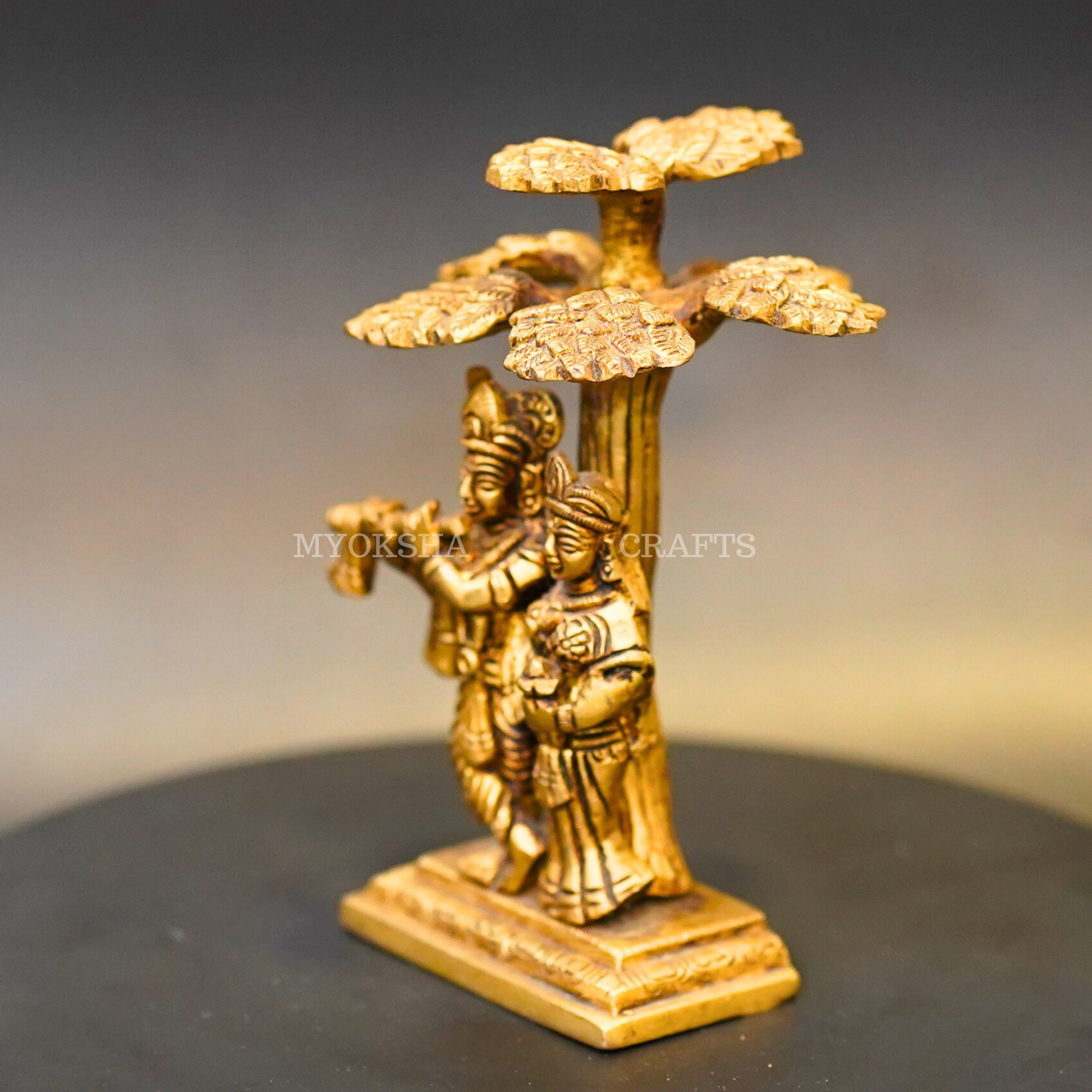 Brass Radha Krishna Idol - 4