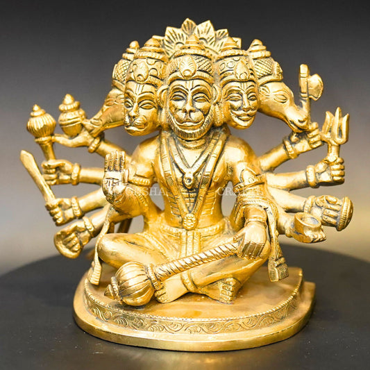 Brass Punchamuki Hanuman - 1