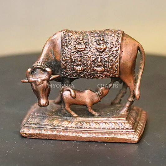 Copper Kamadhenu with Calf - 1