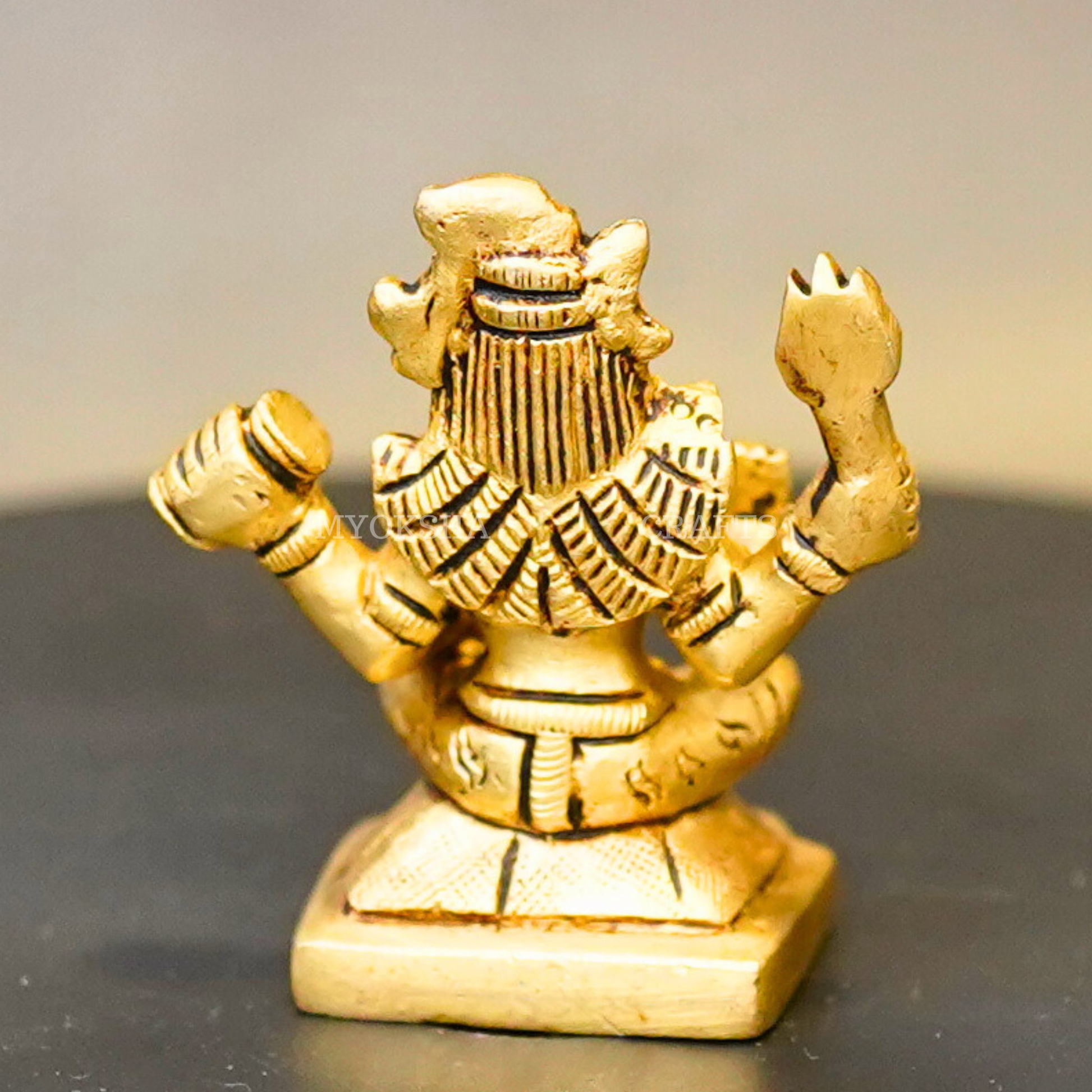 Brass Ishwar Sitting Idol - 3
