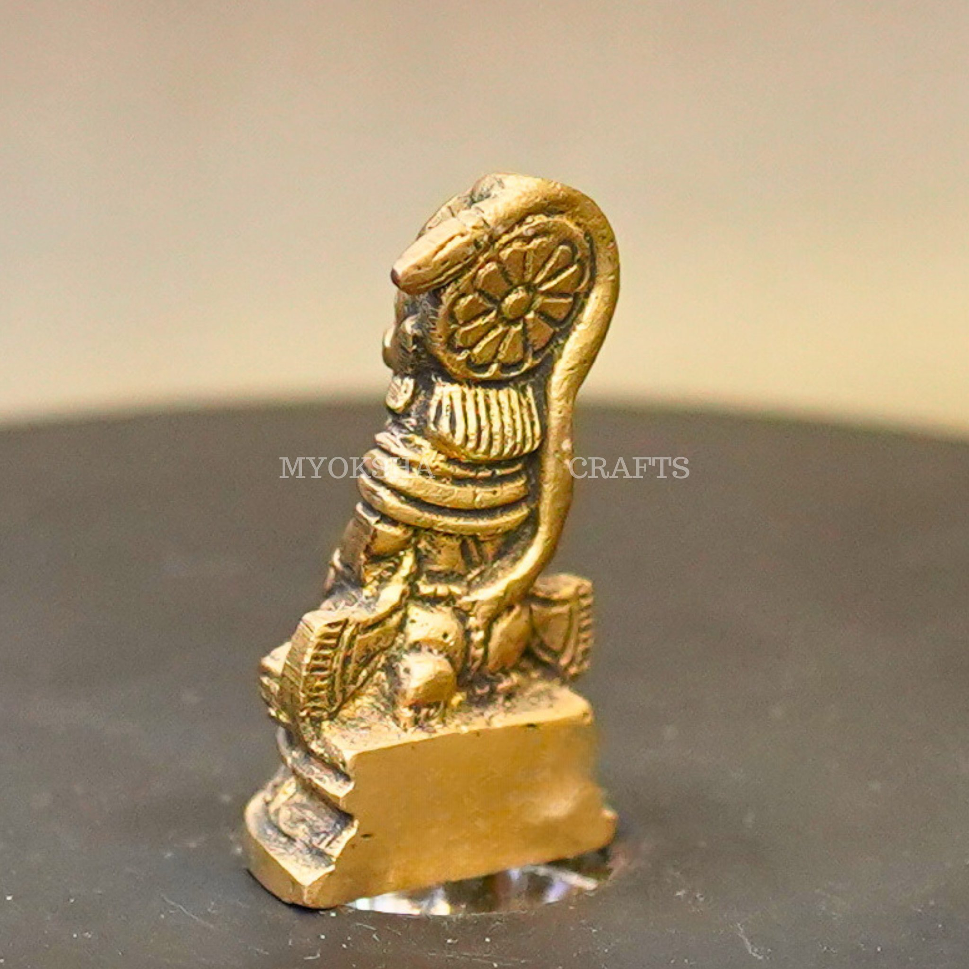 Brass Hanuman Sitting Idol - 3
