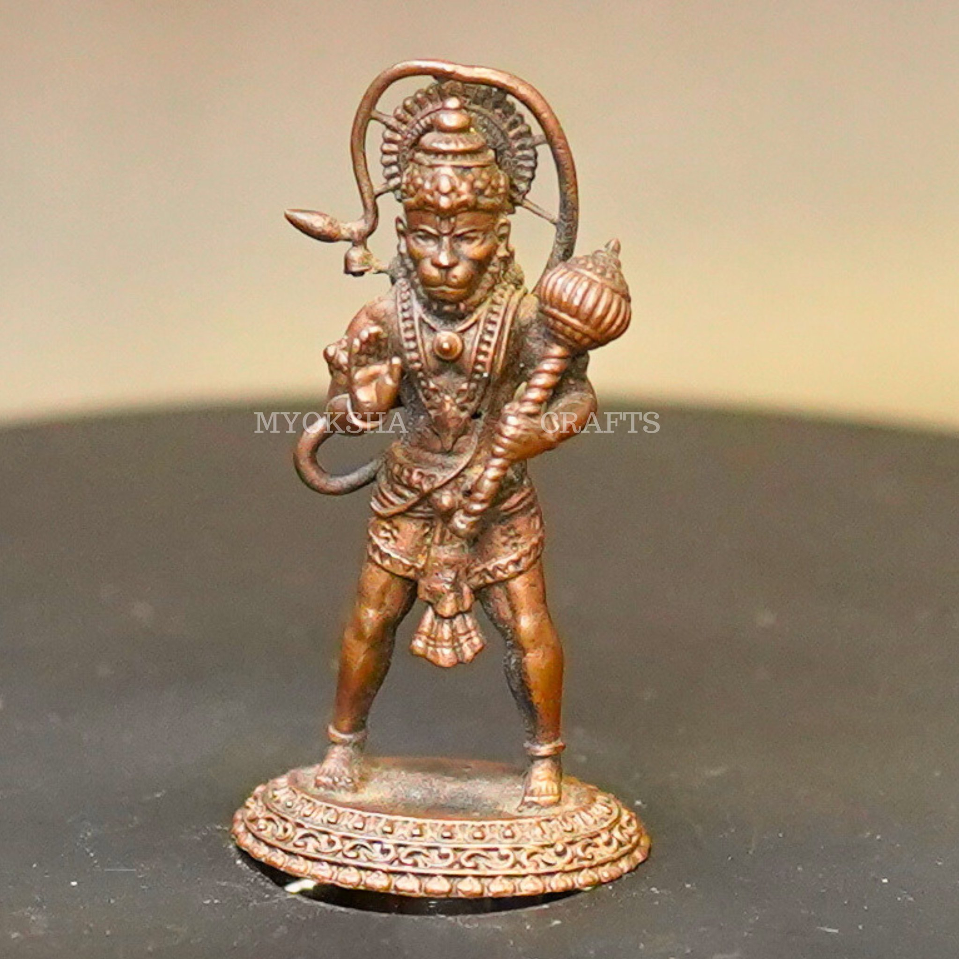 Copper Hanuman Standing Idol - 1
