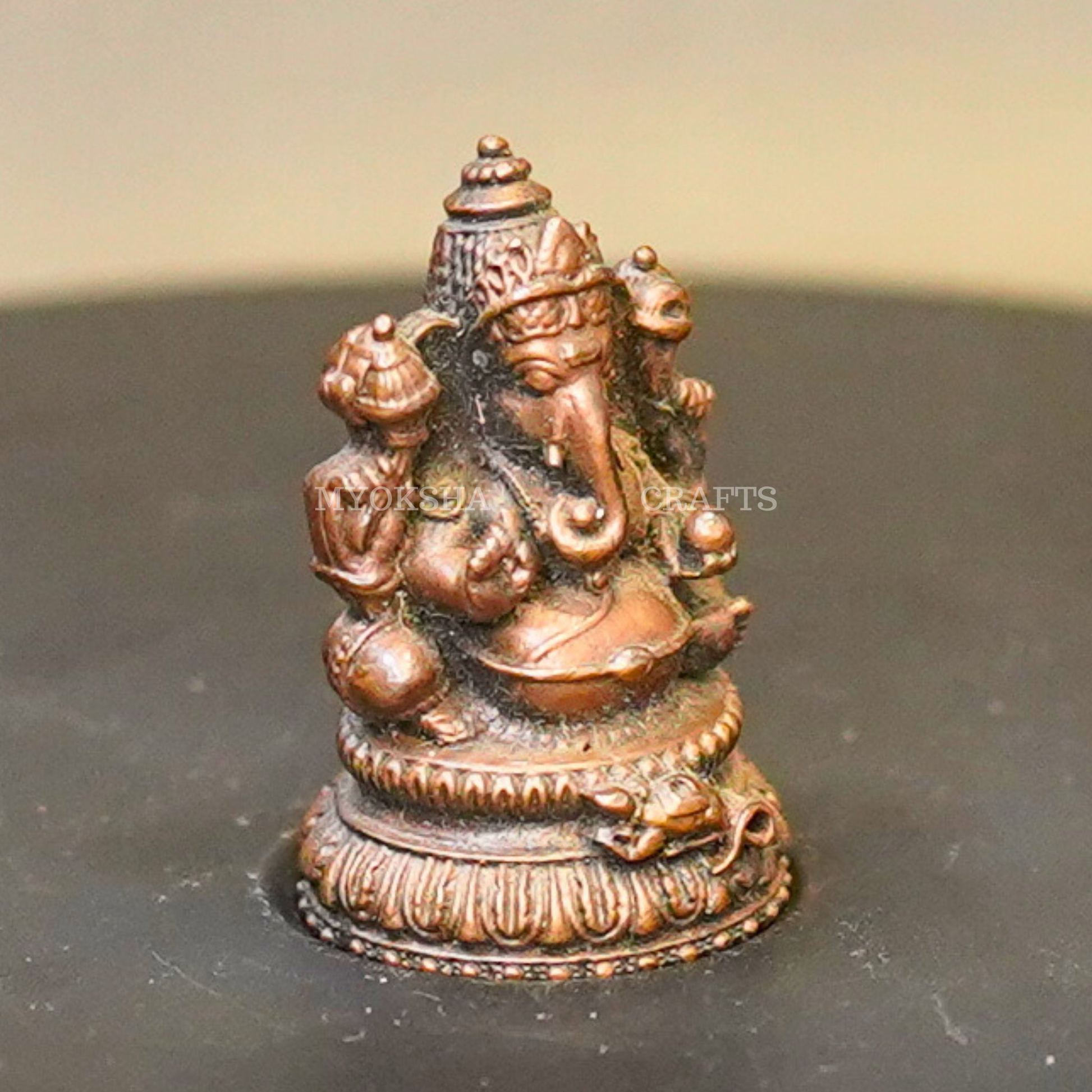 Copper Ganesha Idol - 2