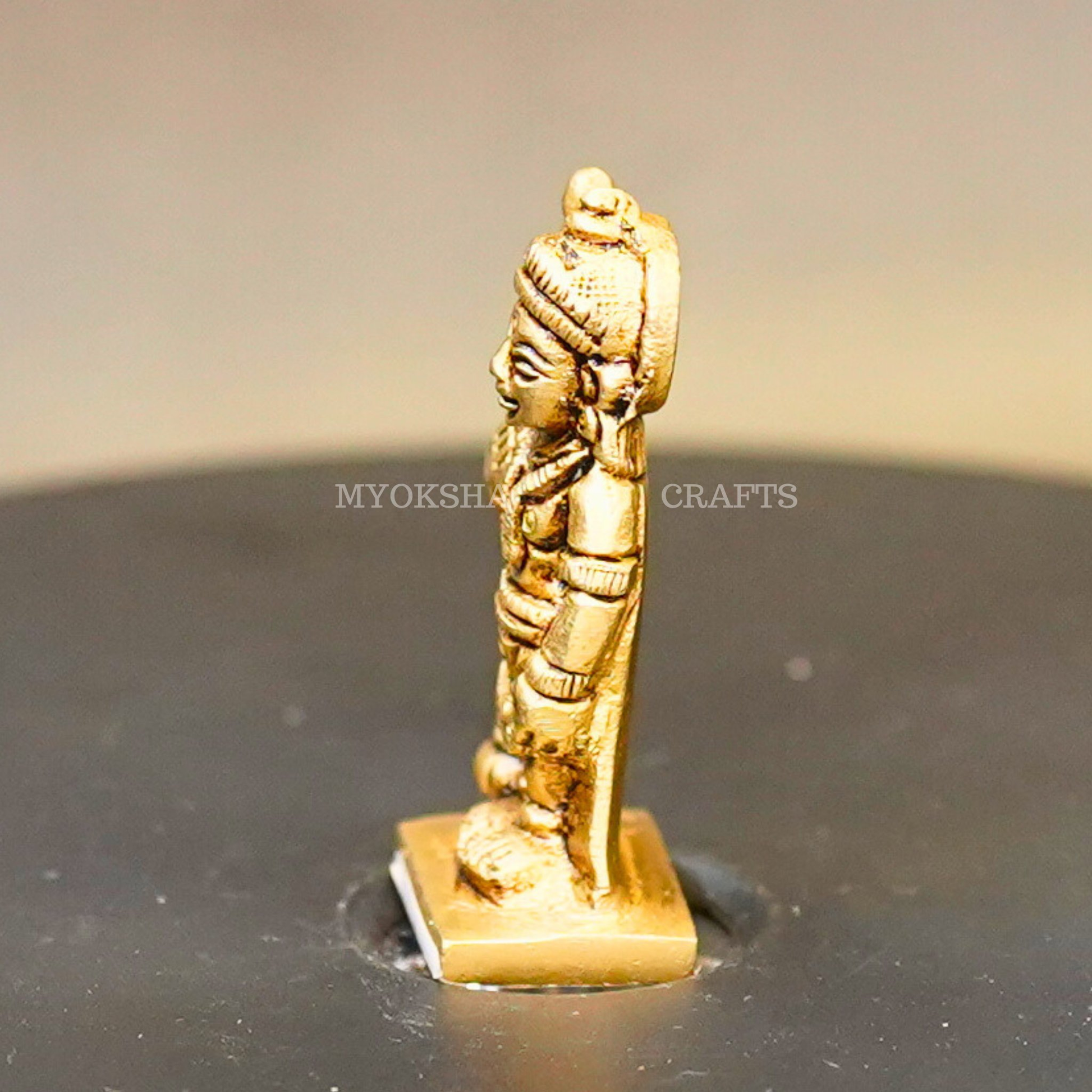 Brass Udupi Krishna Idol - 3