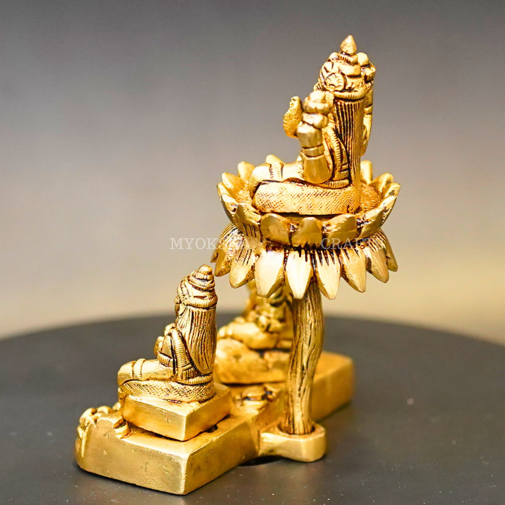Brass Lakshmi with Kubera & Reddhi Idol - 4