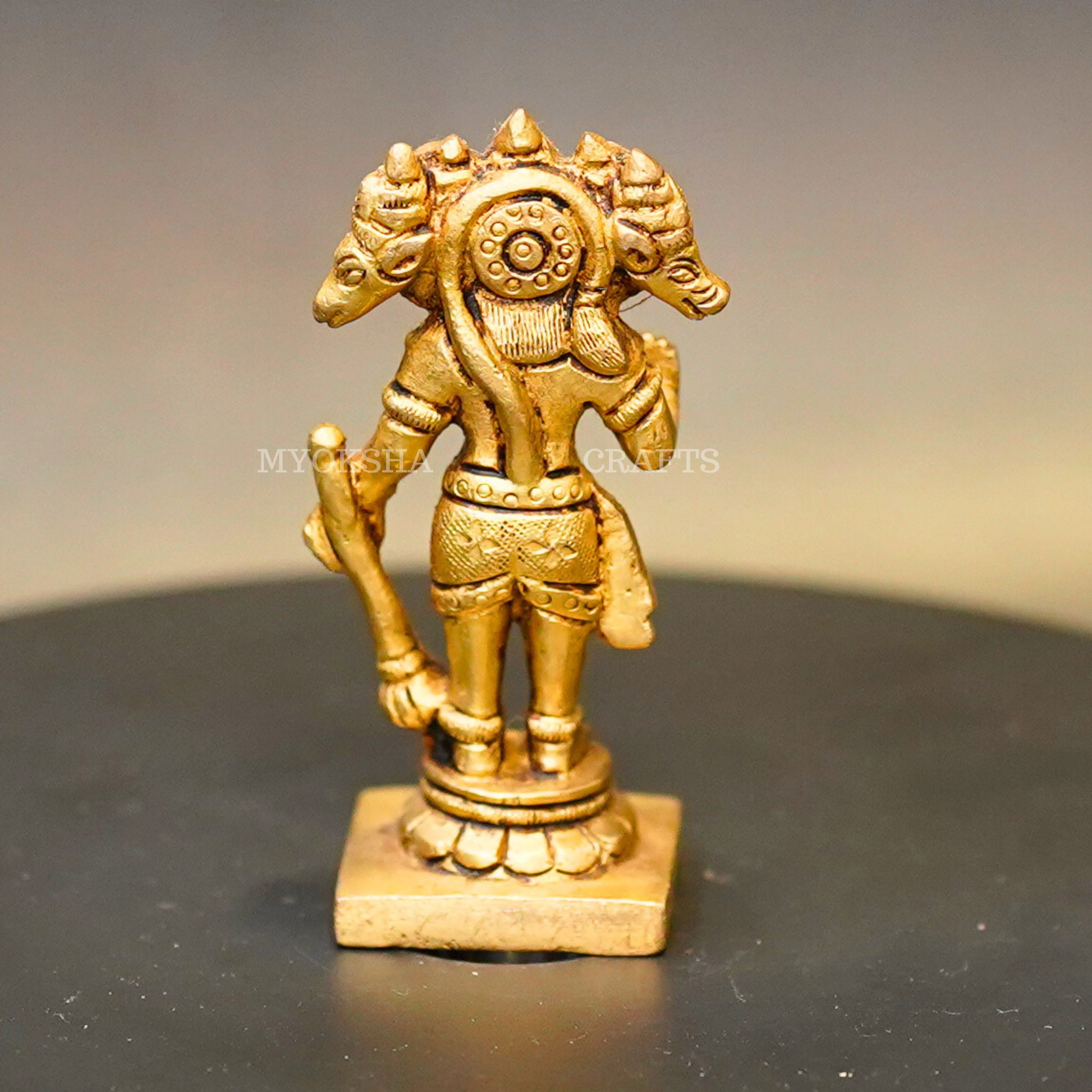 Brass Panchamukhi Hanuman Idol - 3