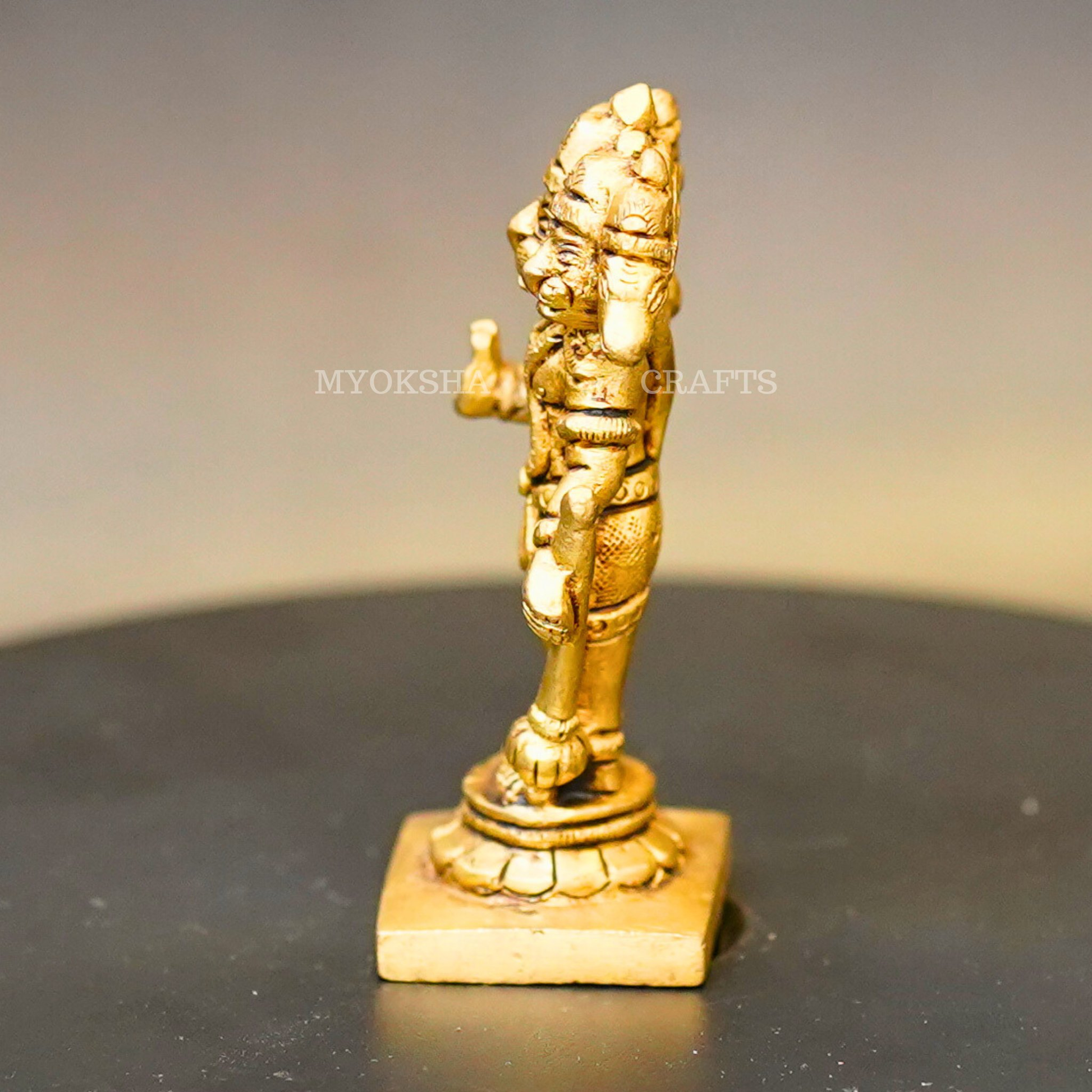 Brass Panchamukhi Hanuman Idol - 4