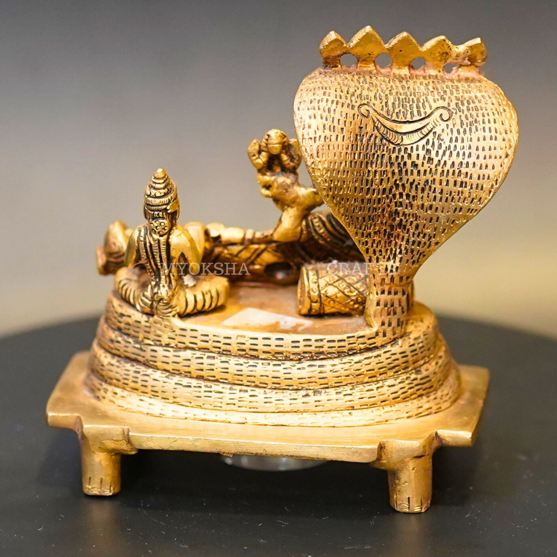 Brass Anantha Shayana Vishnu Idol - 3