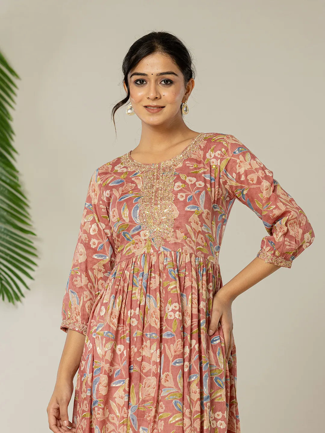 Yufta Pink Pure Cotton Sequins_Work Dress  Grab2Buy Yufta Grab2Buy