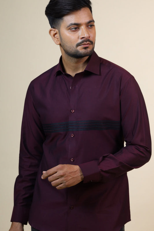 Mauvais Burgundy Shirt by Hilo Design