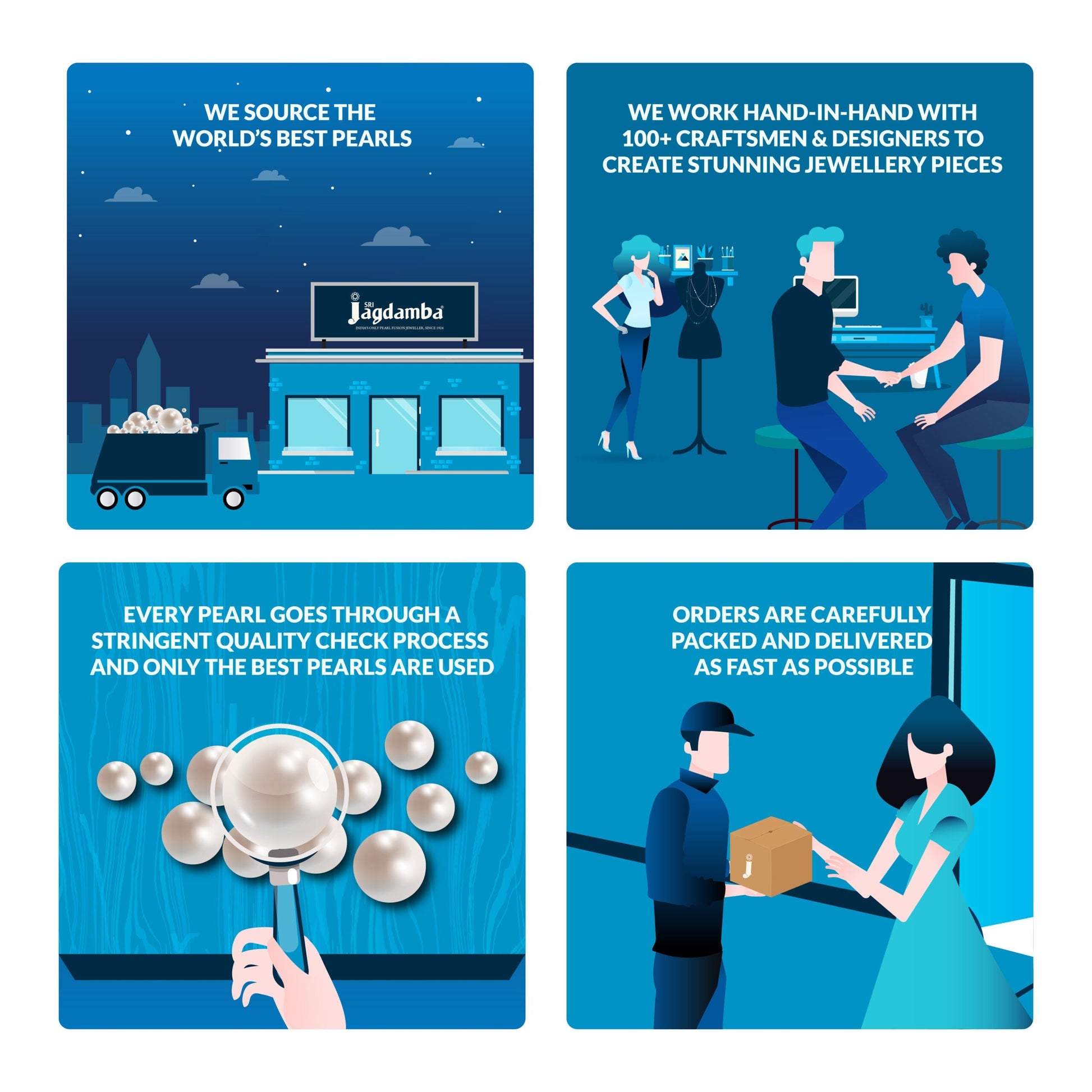J Pearls Ihita 1 Line Pearl Necklaces | Swadesiicart