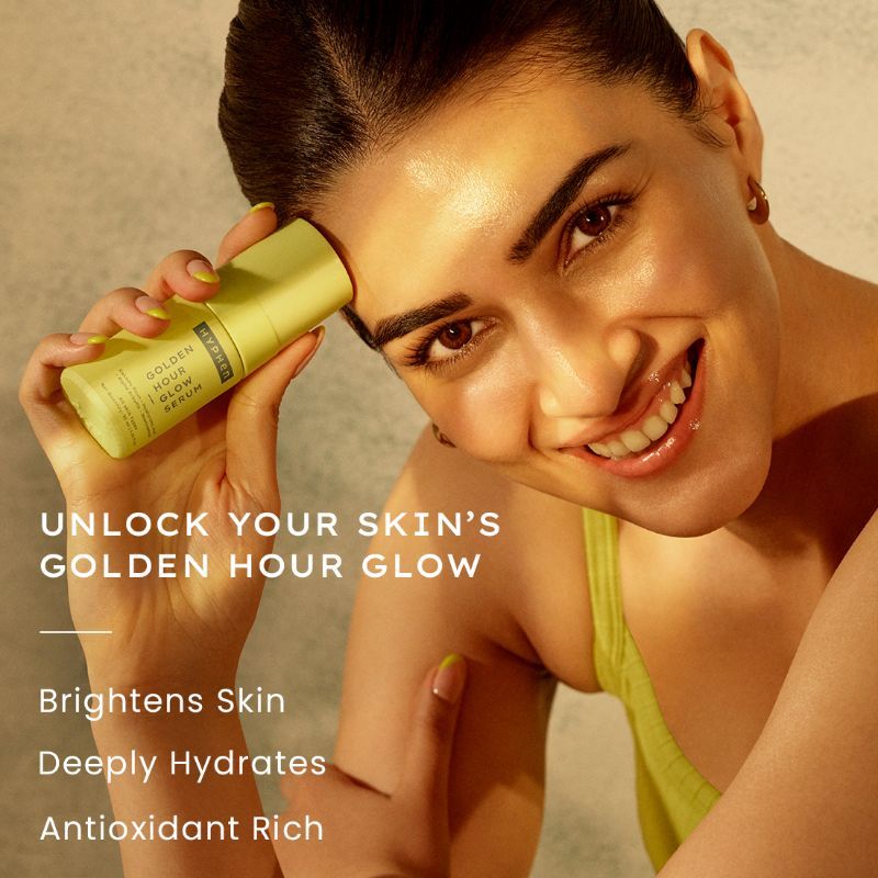 Hyphen By Kriti Sanon Golden Hour Glow Serum With Niacinamide, Alpha Arbutin, Hyaluronic Acid & Kakadu Plum, For Men & Women 