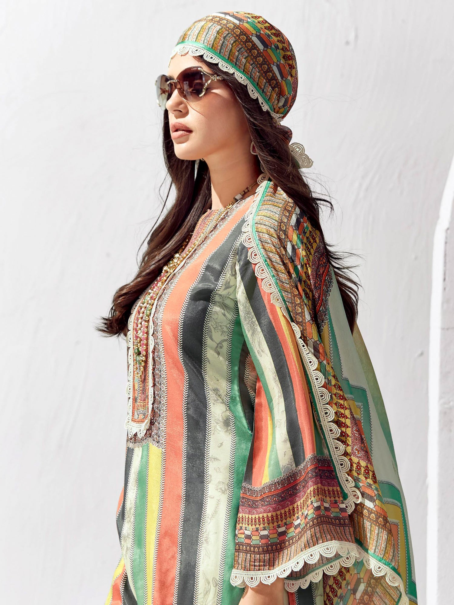 Indo Era Multi Printed Straight Kurta Trousers set