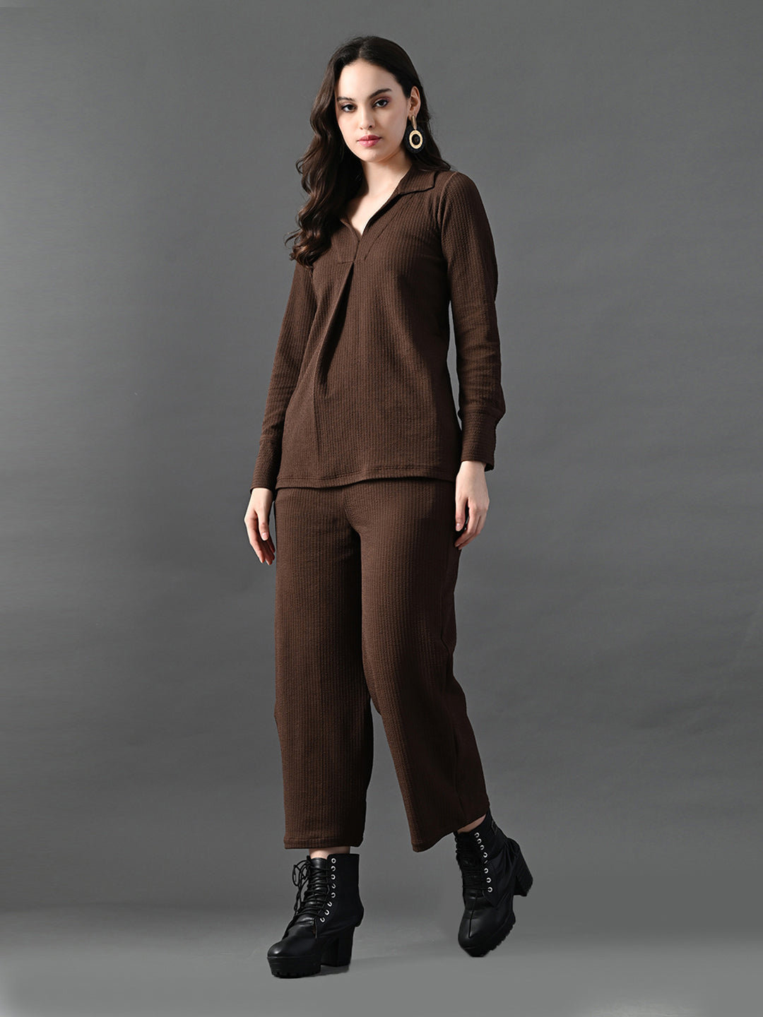 Myshka Women's Coffe Everyday Lounge Set 
