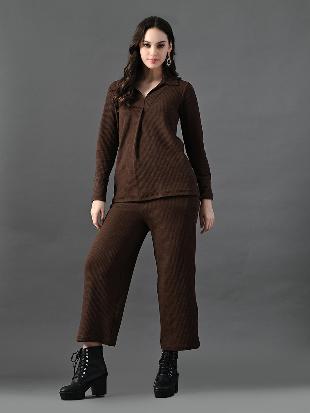 Myshka Women's Coffe Everyday Lounge Set 