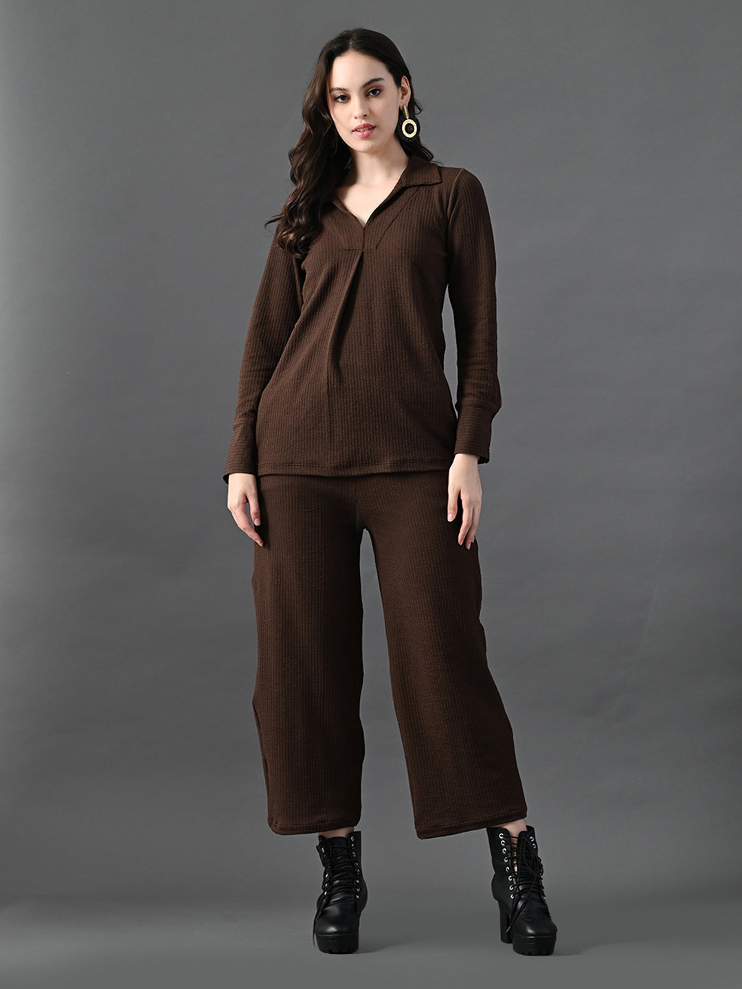Myshka Women's Coffe Everyday Lounge Set 