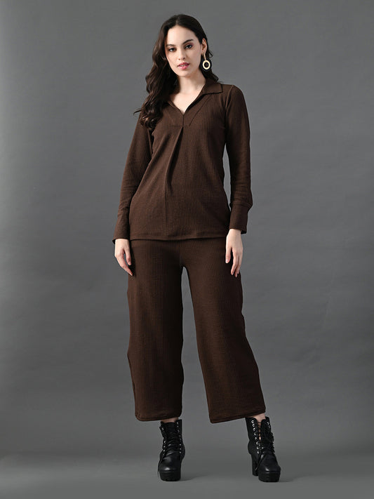 Myshka Women's Coffe Everyday Lounge Set 