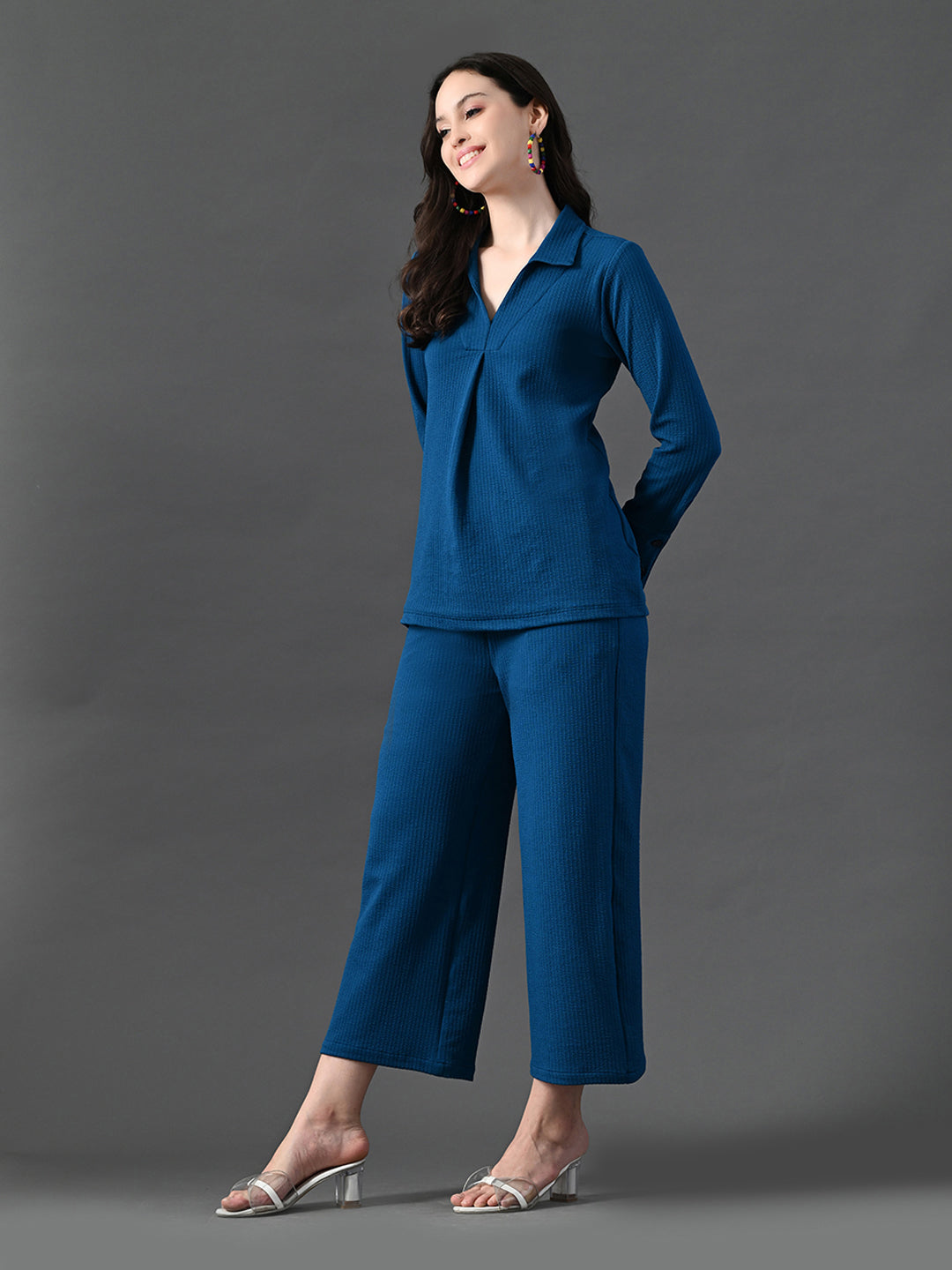 Myshka Women's Blue Everyday Lounge Set 